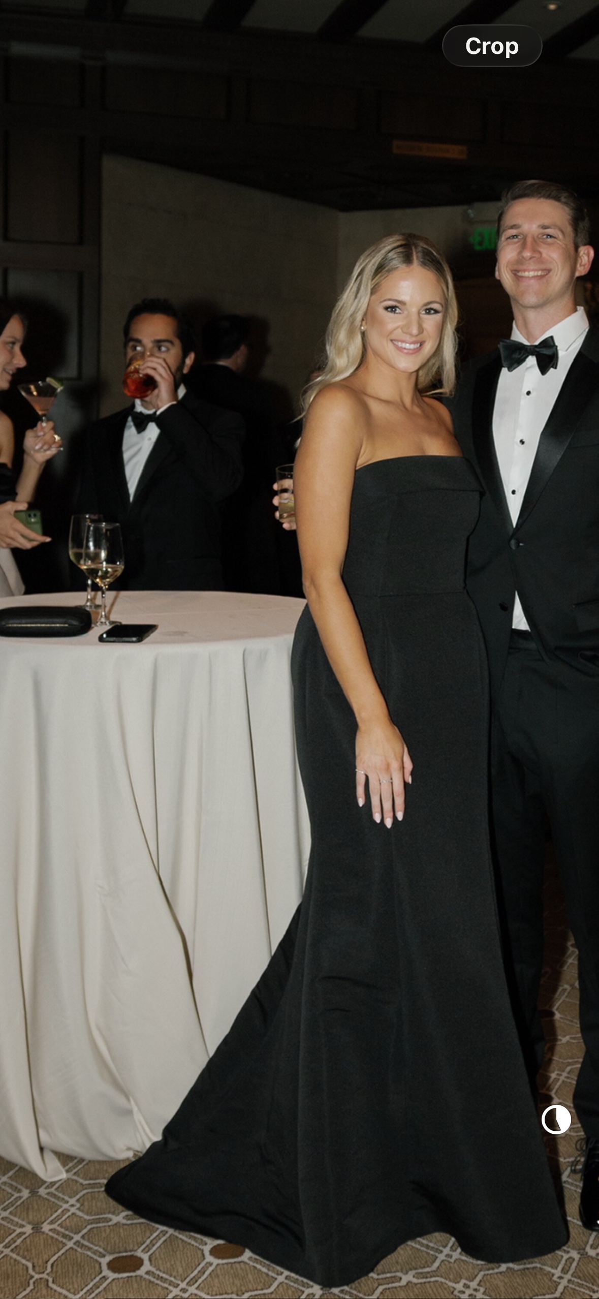 amsale black dress Amsale evening P451M