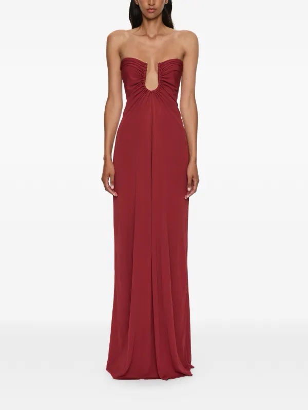 Christopher Esber Arced Palm strapless dress