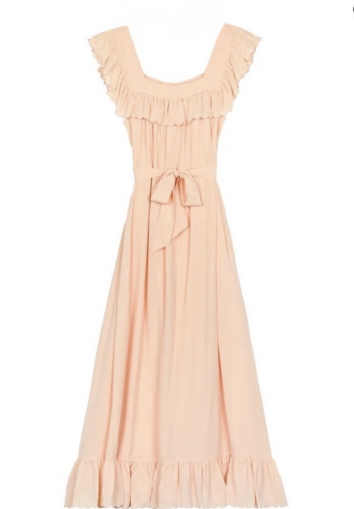 doen pink silk dress Item: Antoinette Dress Color: Carnation Garden Size: XL Price: $200  (invoiced