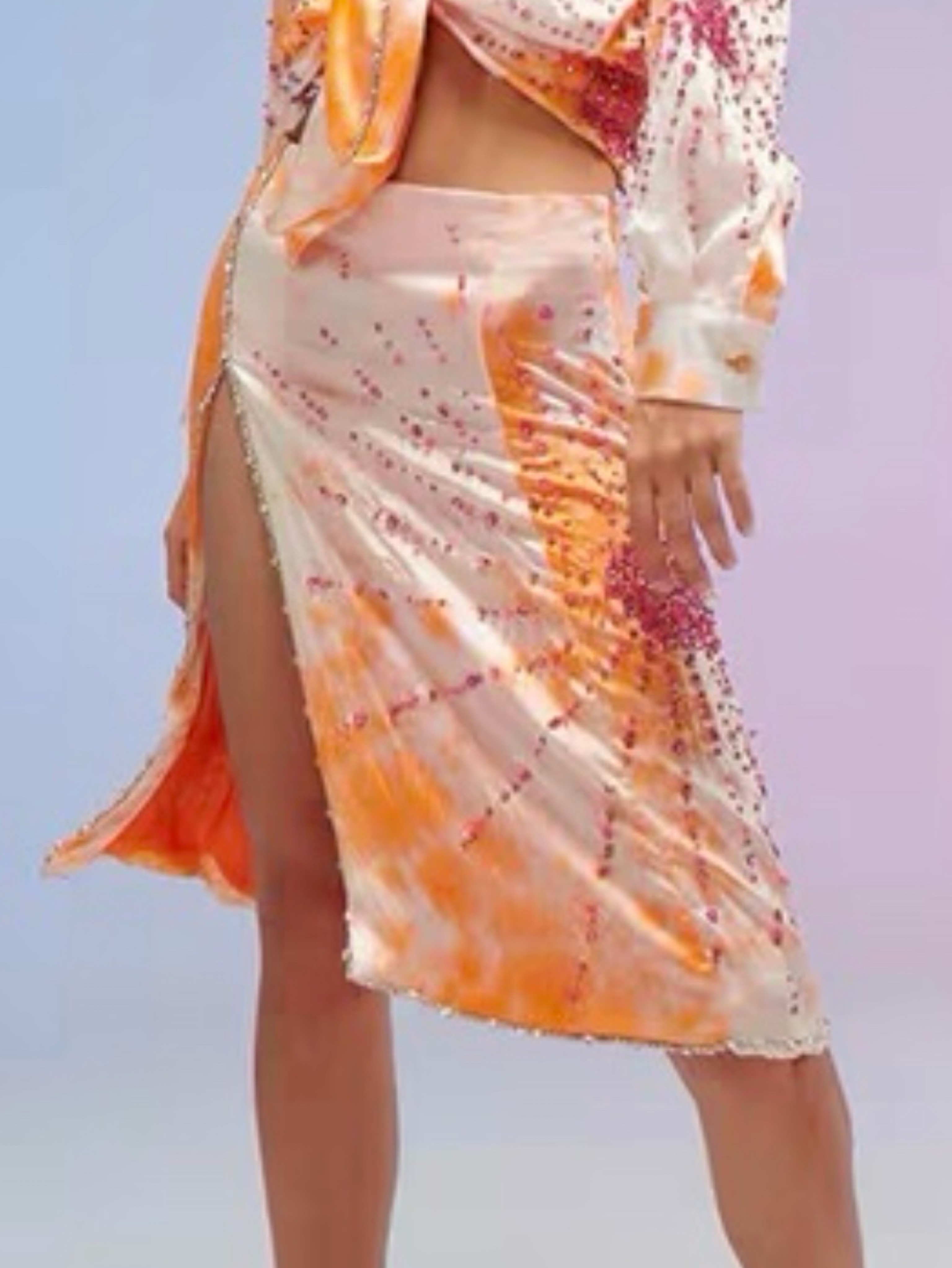 Des Phemmes Silk Embroidered Skirt