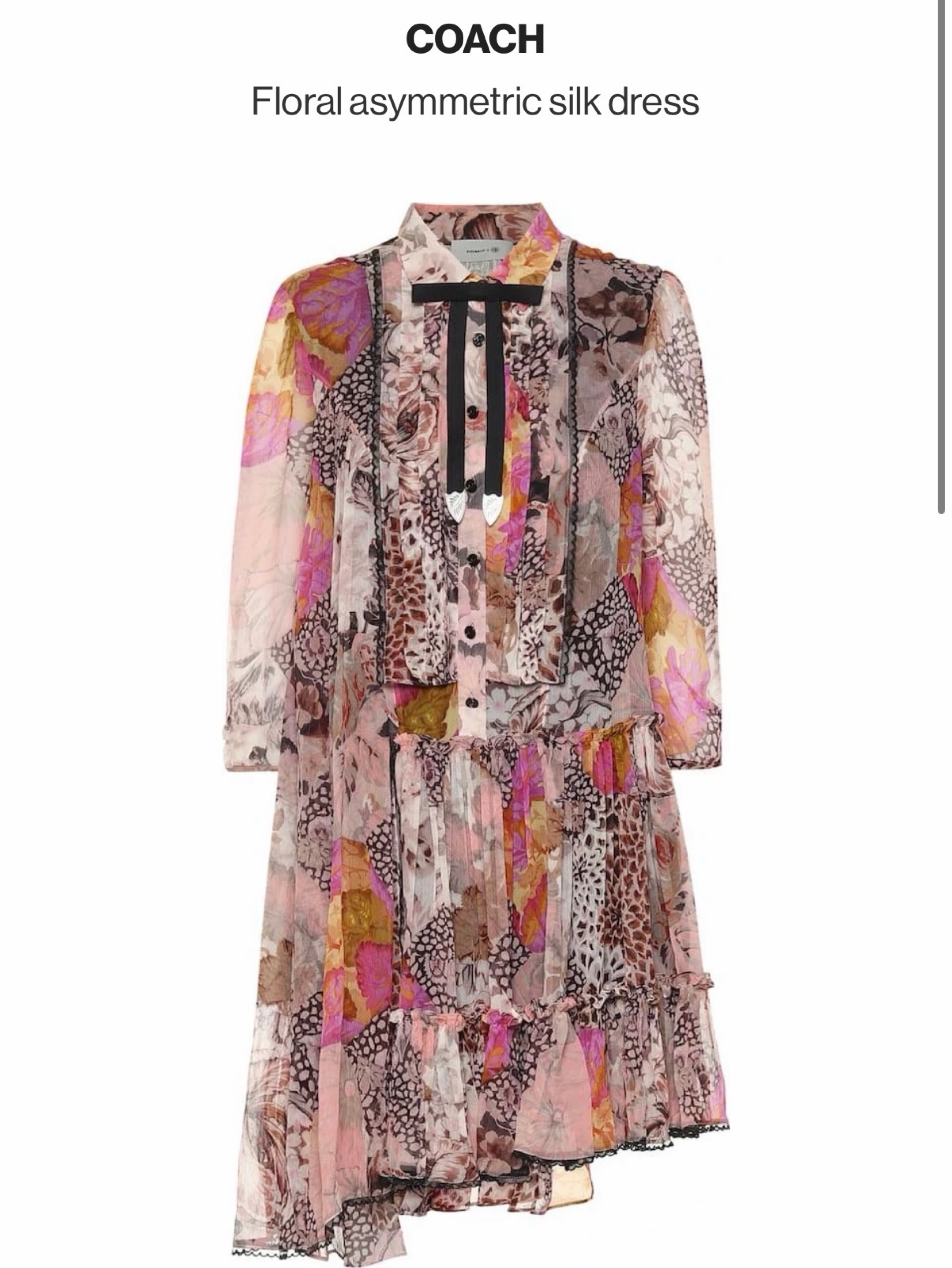 coach pink dress Brain Dead x Coach Short Sleeve Denim Mini Dress