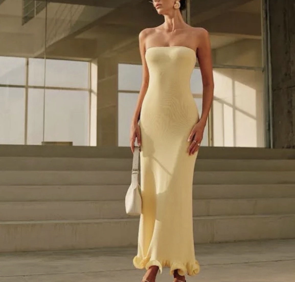 formal yellow dresses for women Zapakasa Butter Long Floral Wedding Guest Dress V-Neck Sheath Dress hollister white dress Hollister cocktail hour Homecoming Dresses Designer Size:XL (Sizes 14-16)