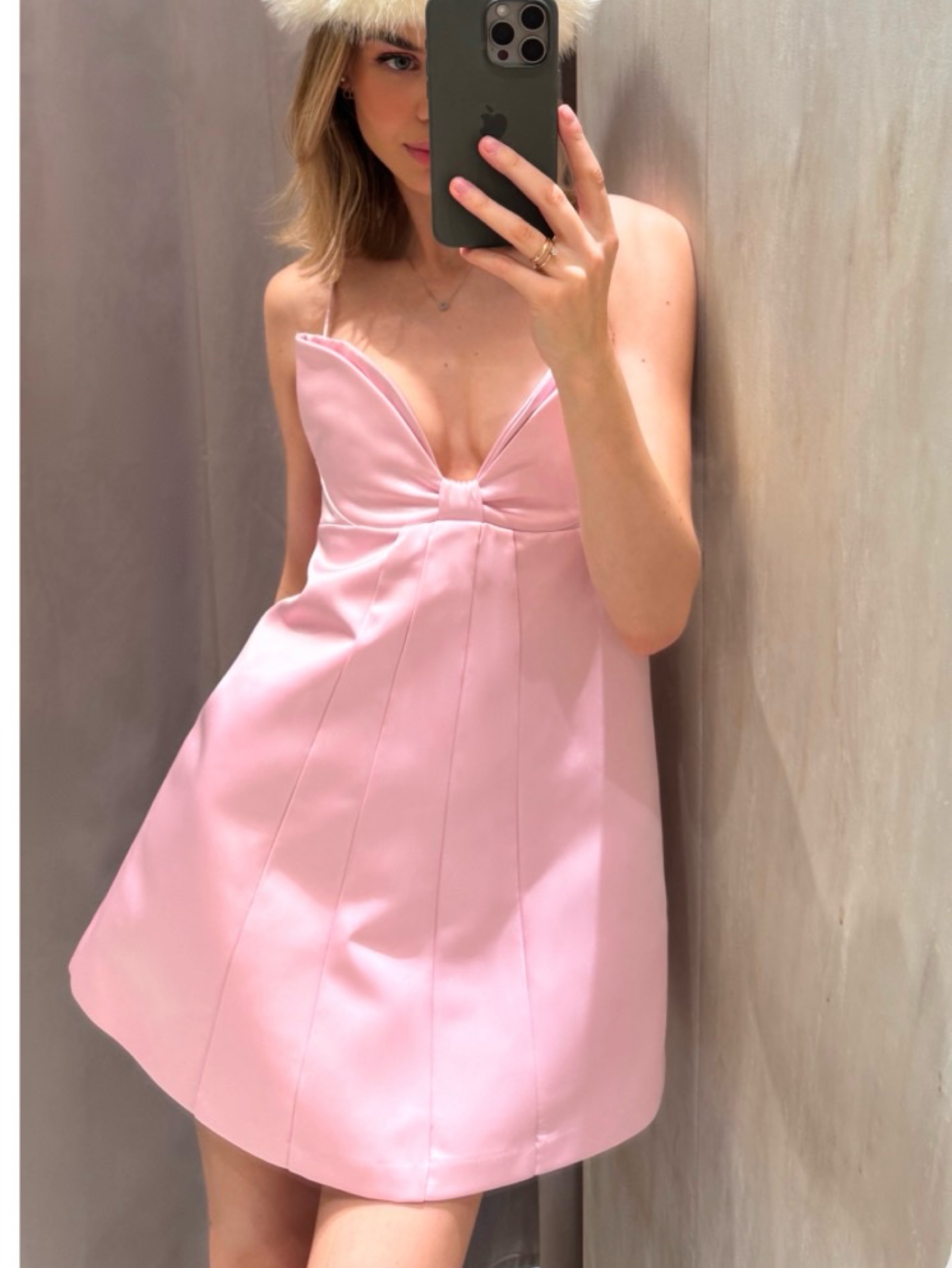 MARS♡ピンクグラデーション♡リボン♡ベビードール風キャミチュニック♡トップス Harry Lambert for Zara x Disney fairy whimsical pink bow babydoll