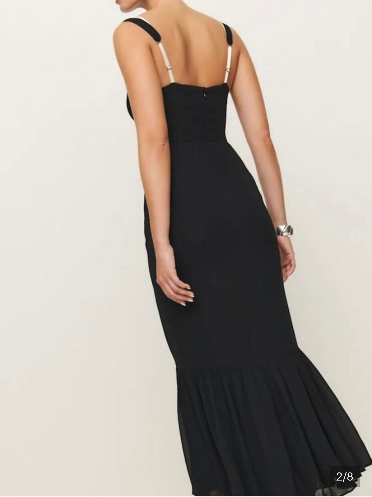 reformation black long dress Reformation // Black Tiered Maxi Dress – VSP Consignment