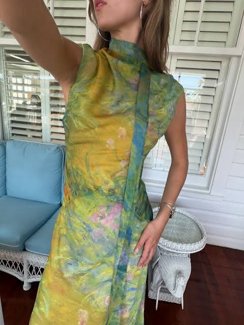 yellow the label green dress Yellow the Label Irises Maxi Dress by Yellow The Label