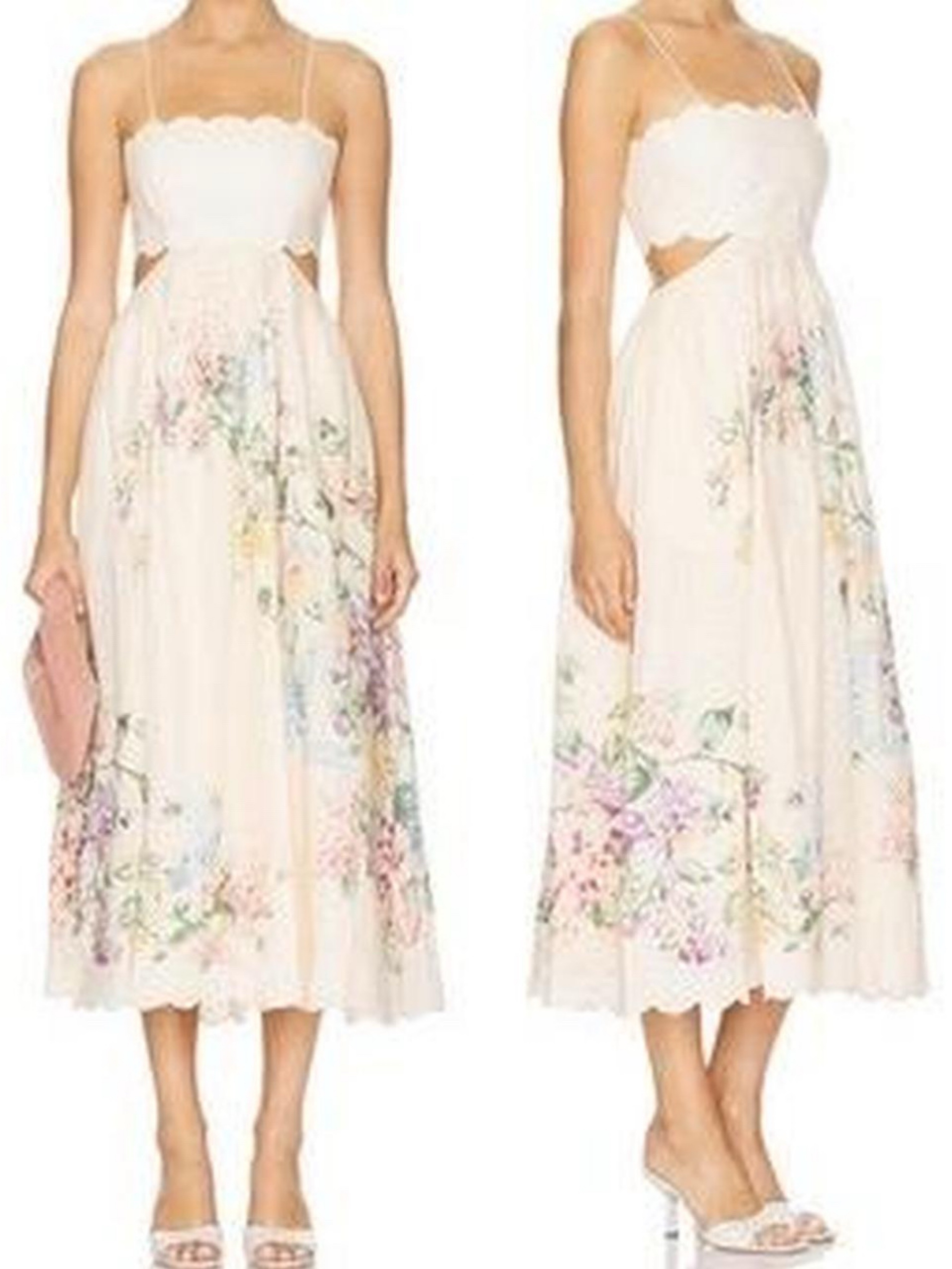 taylor swift cream floral dress Taylor works the perfect summer floral dress