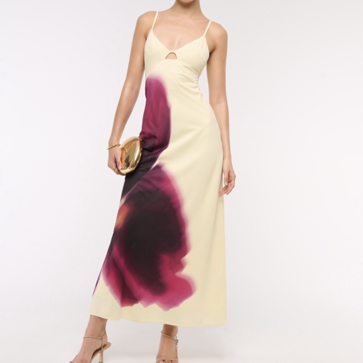 A&F Julia Slip Cutout Maxi Dress in M by Abercrombie and Fitch - Pickle A&F Julia Slip Cutout Maxi Dress in M by Abercrombie and Fitch - Pickle