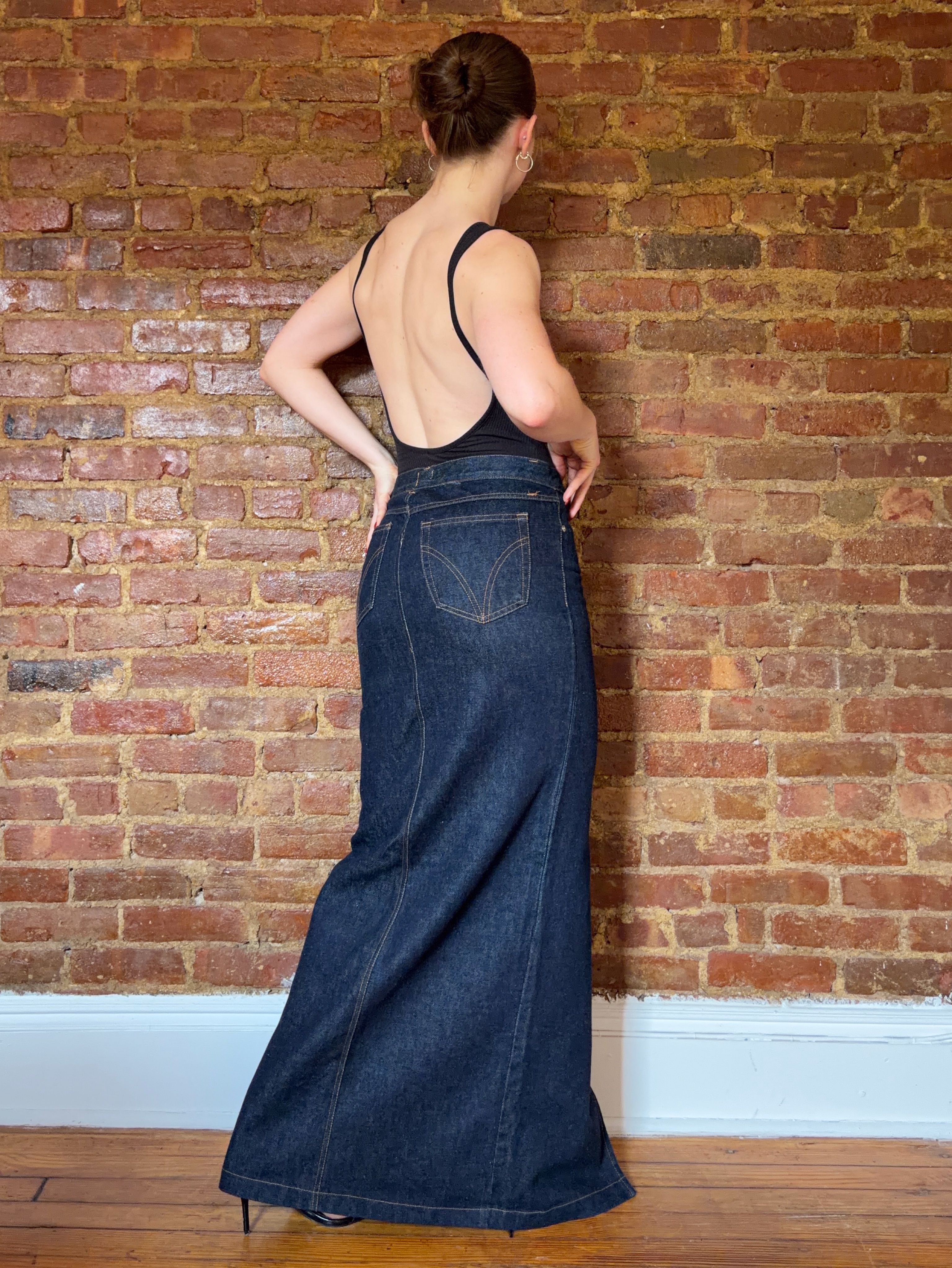 Dolce & Gabanna Denim Maxi Skirt by Dolce + Gabbana - Pickle
