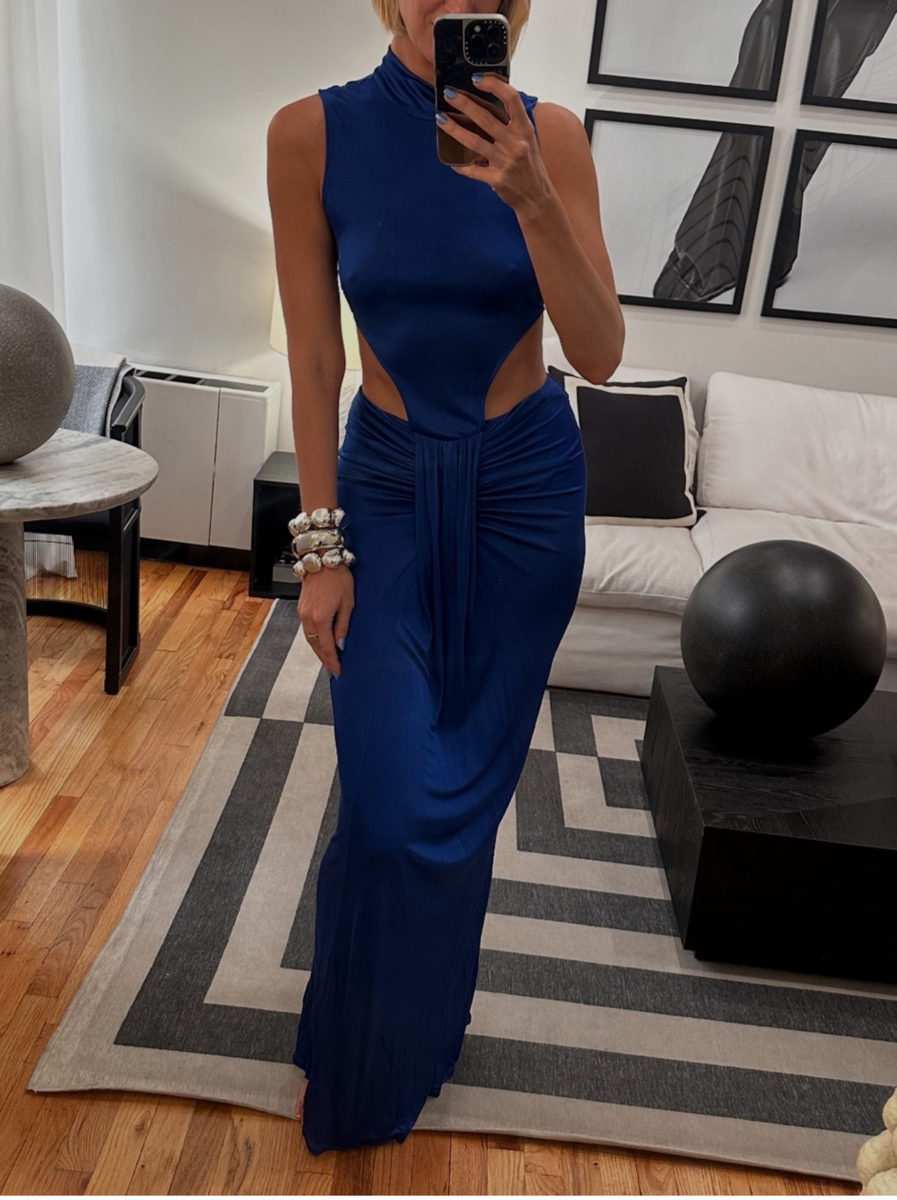off shoulder denim dress for women Malina the Blue front pockets RM Rebecca Minkoff Belted whitedresses Size:36/30