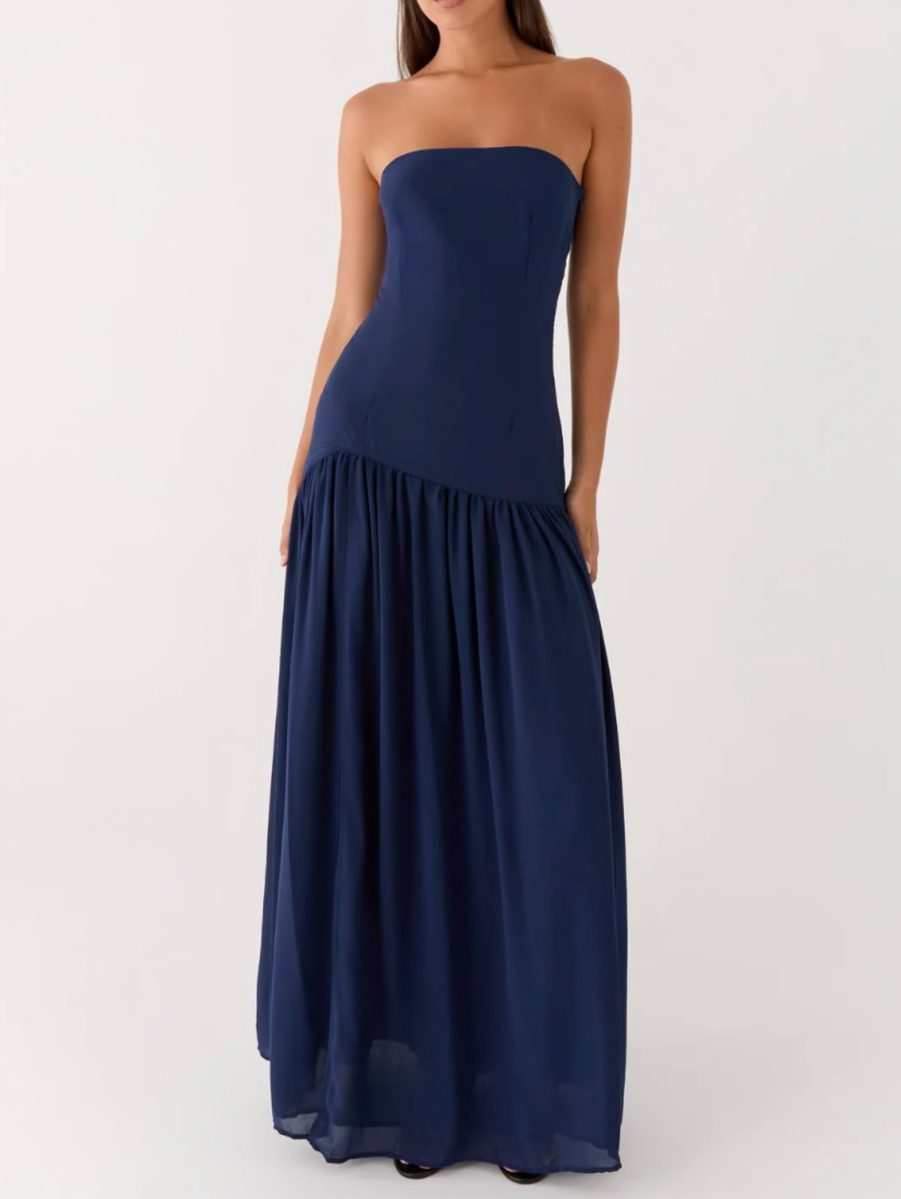 Peppermayo Navy Strapless Maxi Dress