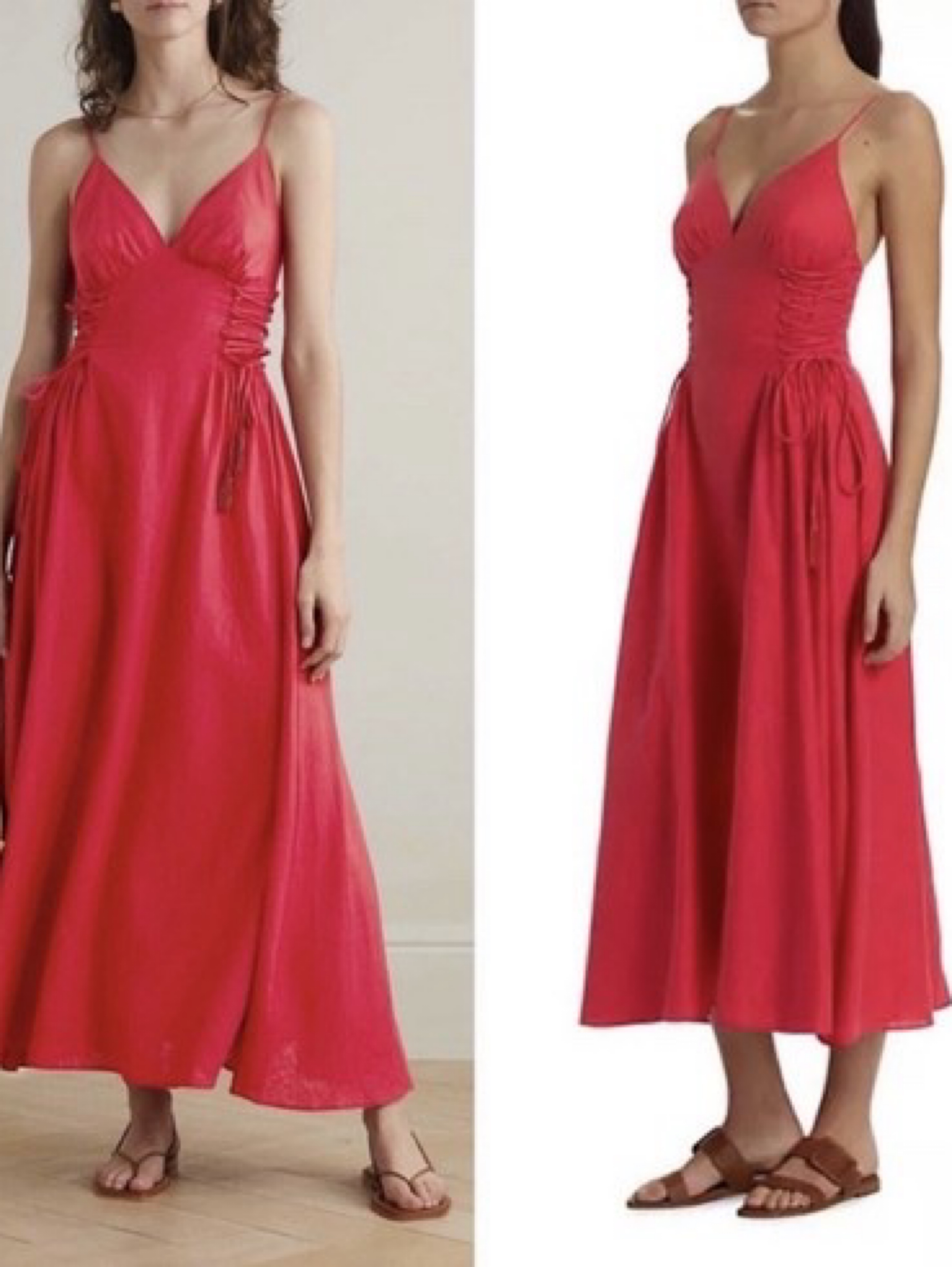 farm rio red knot midi dress Farm Rio - Red Midi Knot Dress