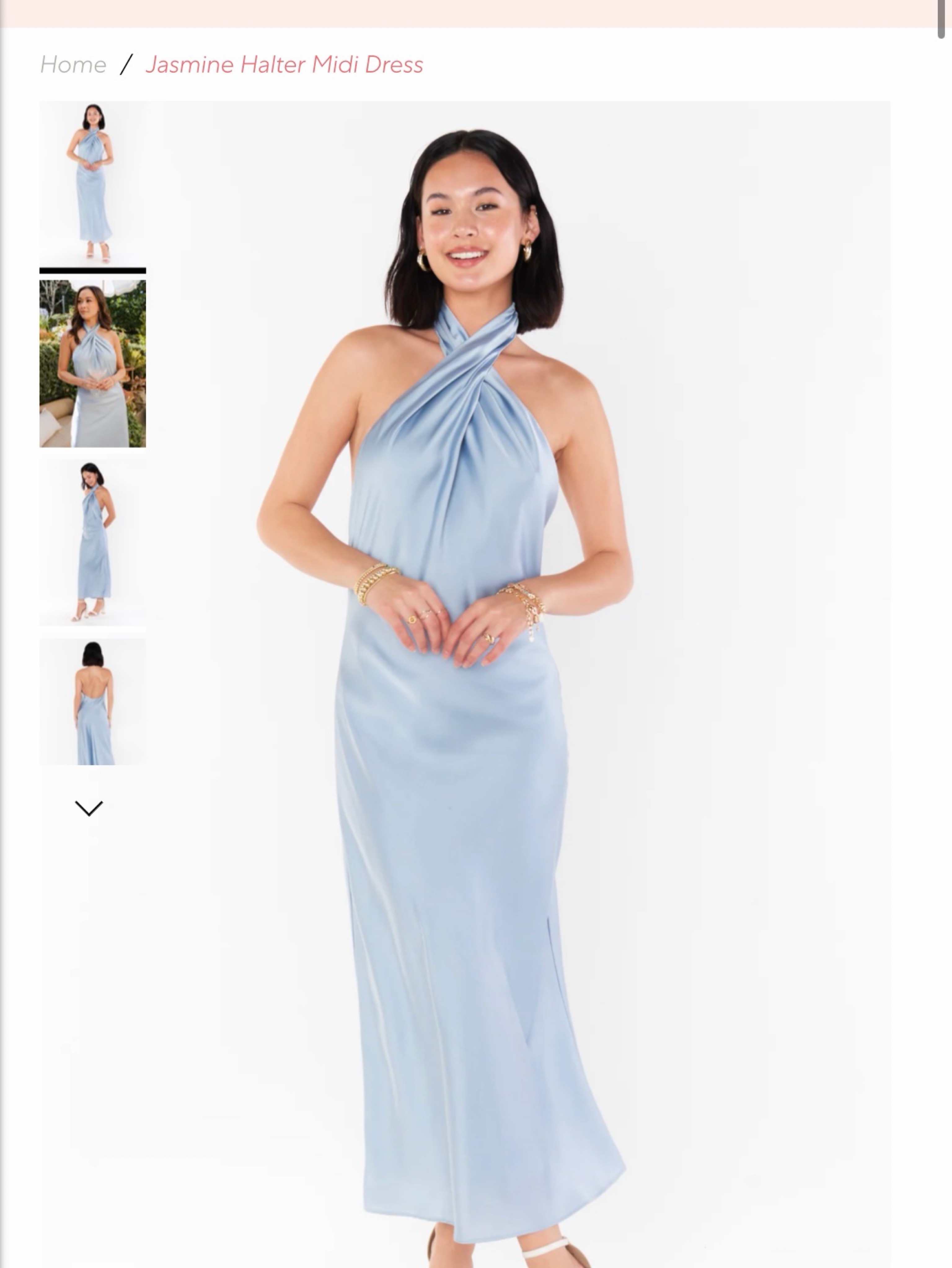 show me your mumu steel blue bridesmaid dresses Nicole Maxi Dress, in Steel Blue Chiffon