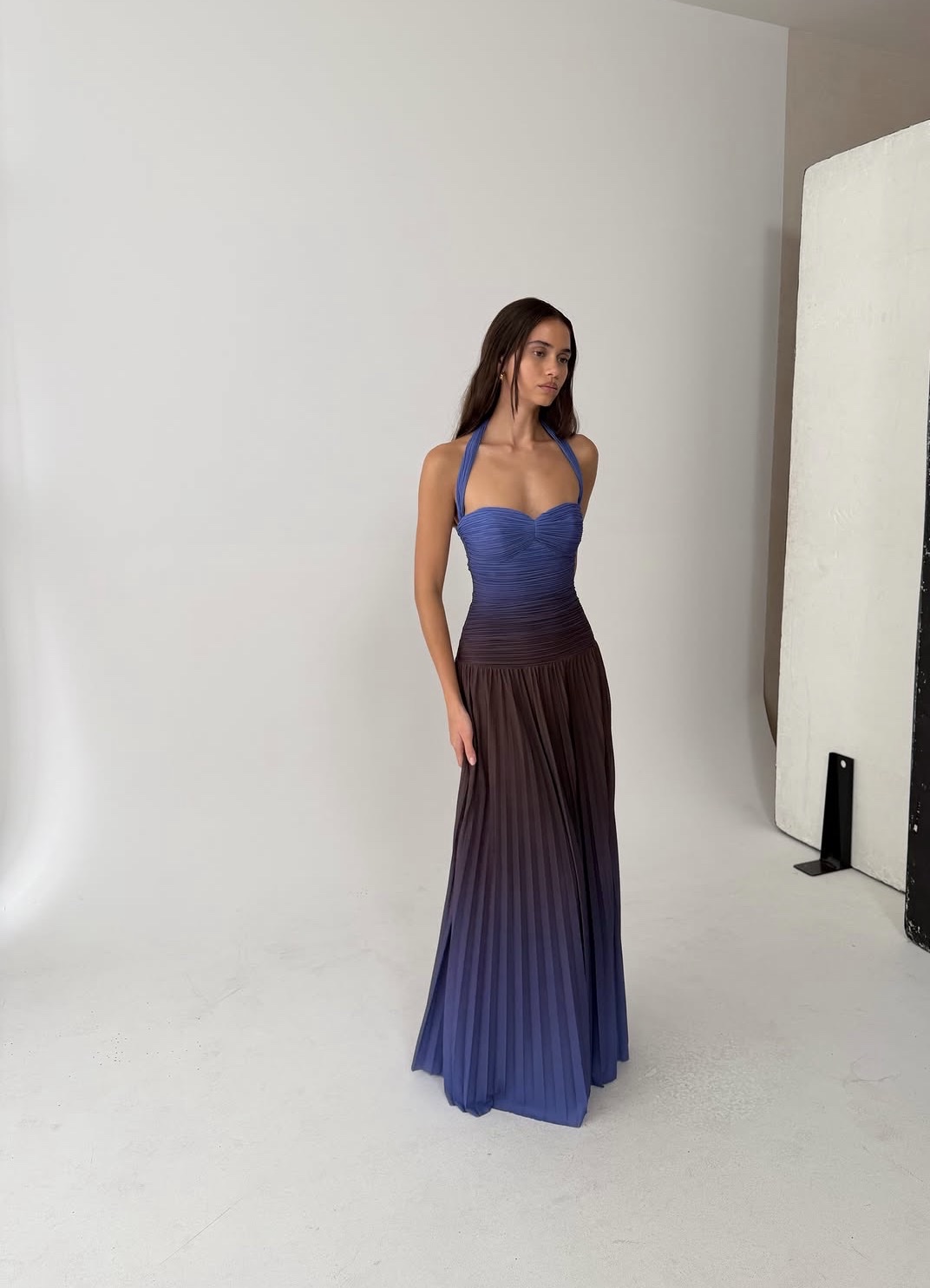 azize dress The Zayna Dresses ideal for weddings Meshki Azizi Pleated Halter Dress
