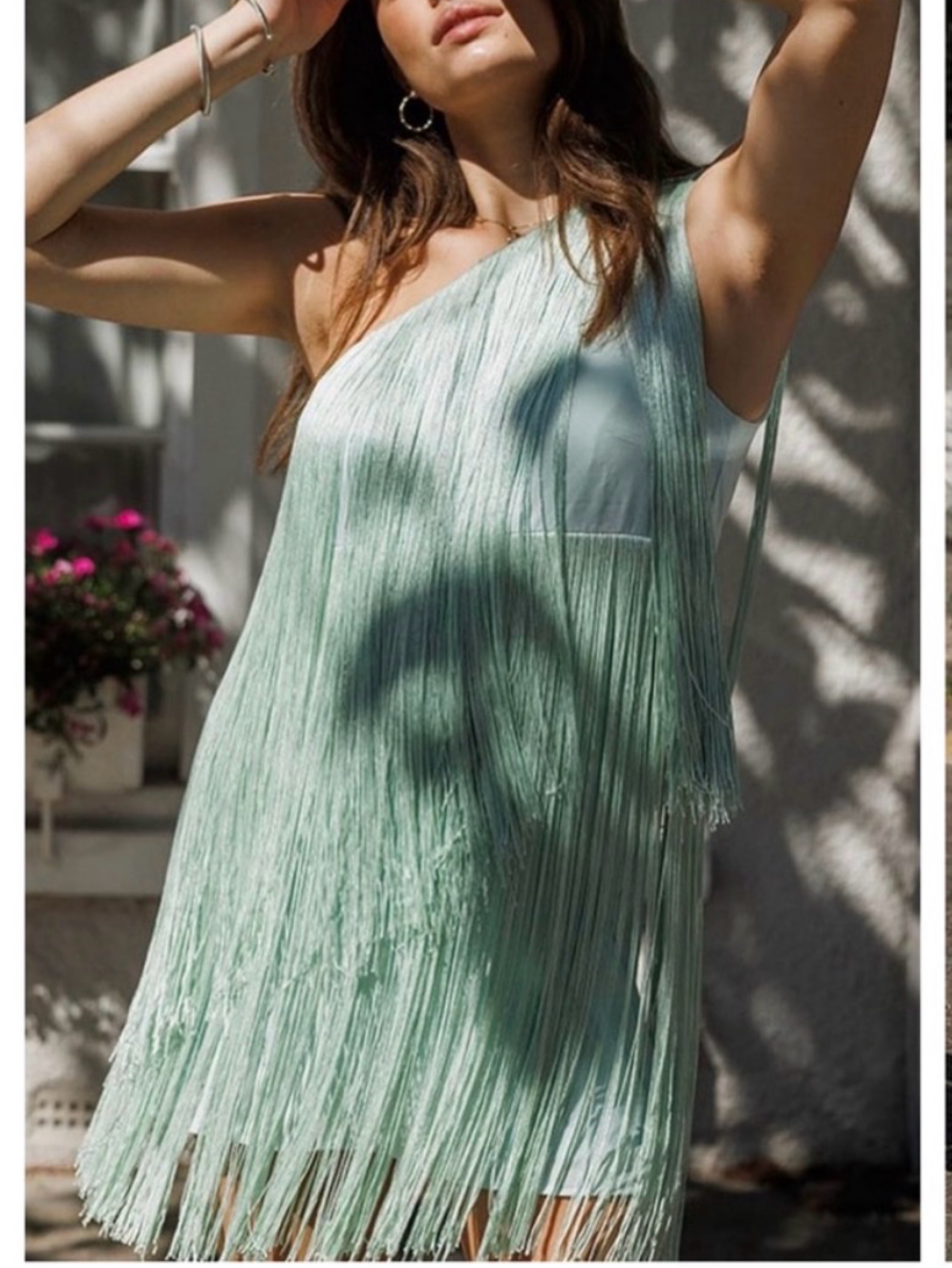 anthropologie one shoulder dress Amara One-Shoulder Cutwork Midi Dress by Anthropologie in Green, Size: Small