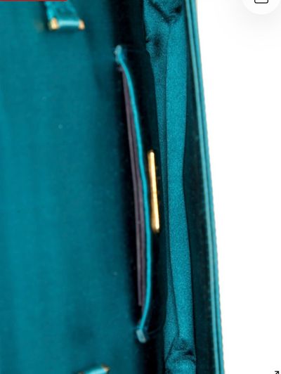 Prada Raso Pietre Embellished Clutch in Teal by Prada | Pickle