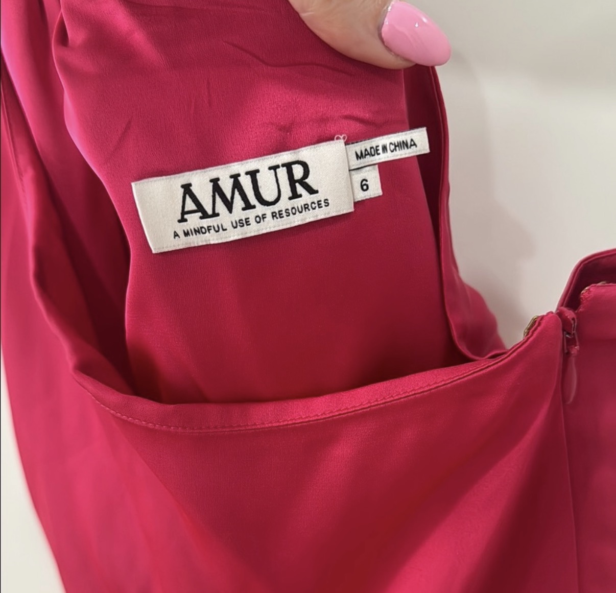 AMUR Pink One-Shoulder Cutout Midi Dress by AMUR - Pickle