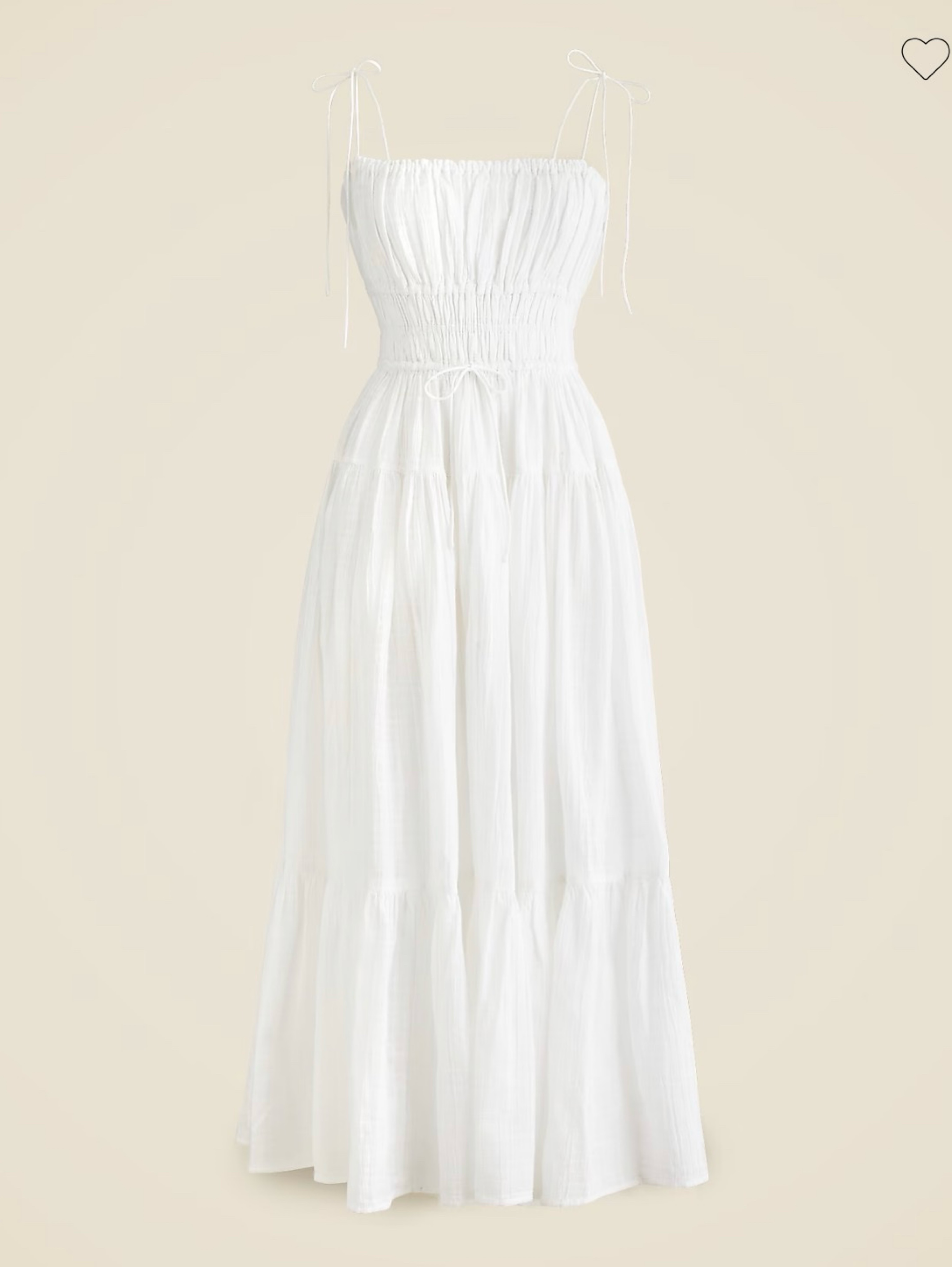 j crew white maxi dress J.Crew Women's Wave maxi dress in sunny gauze (Size XX-Large)