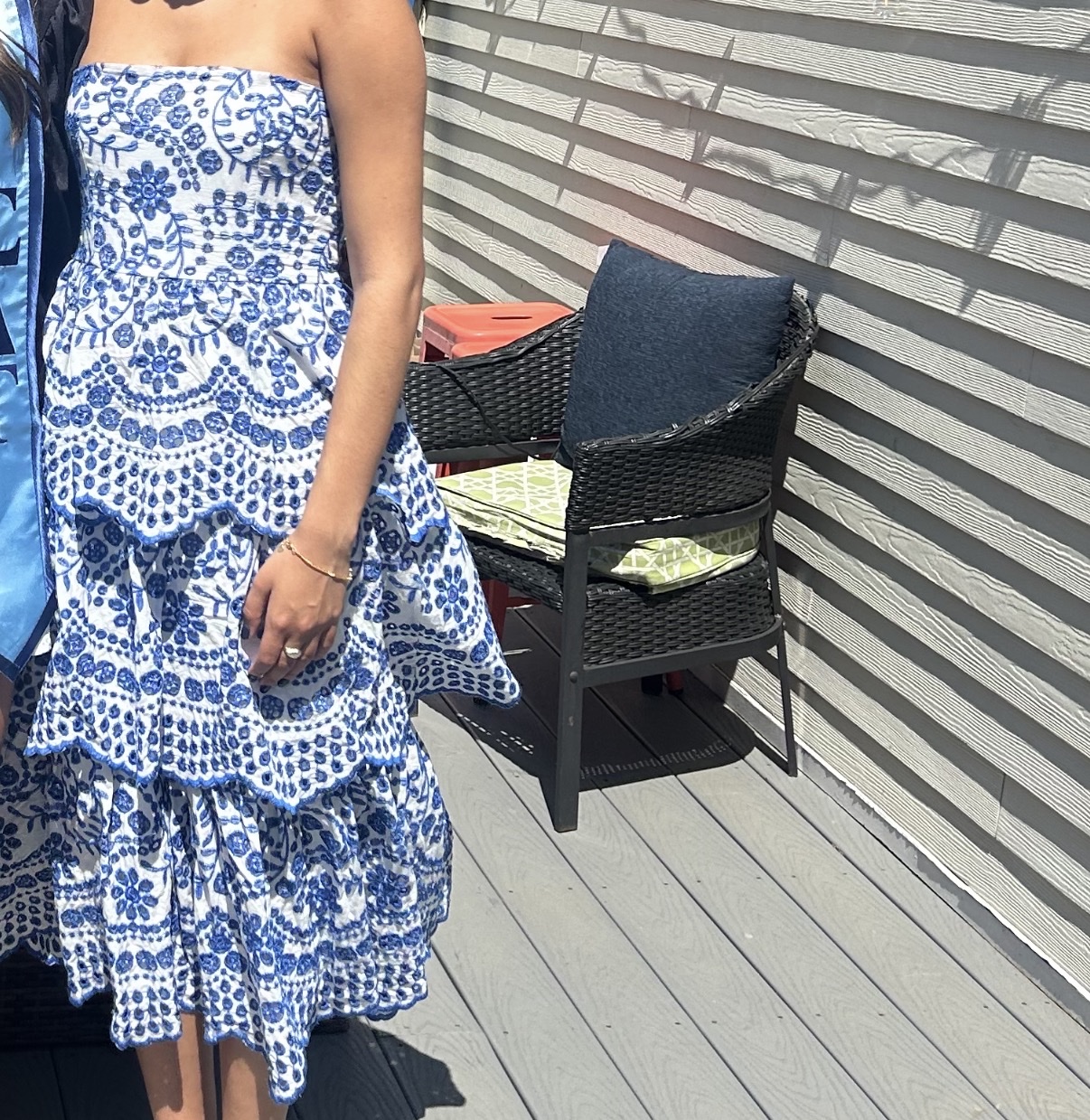 Altrd State Blue and White Genessa Midi Dress by Altard State - Pickle
