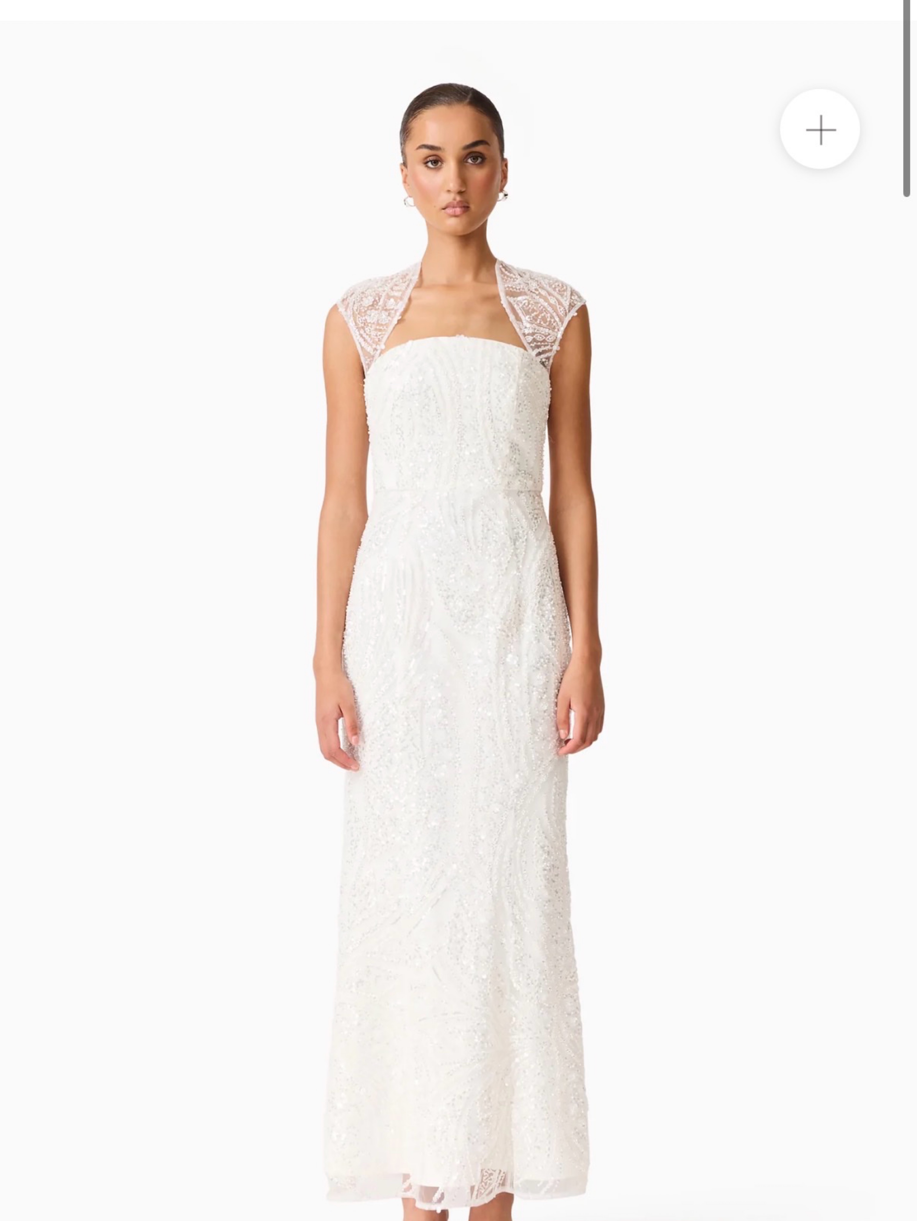 Elliatt Daelia Embellished Gown White