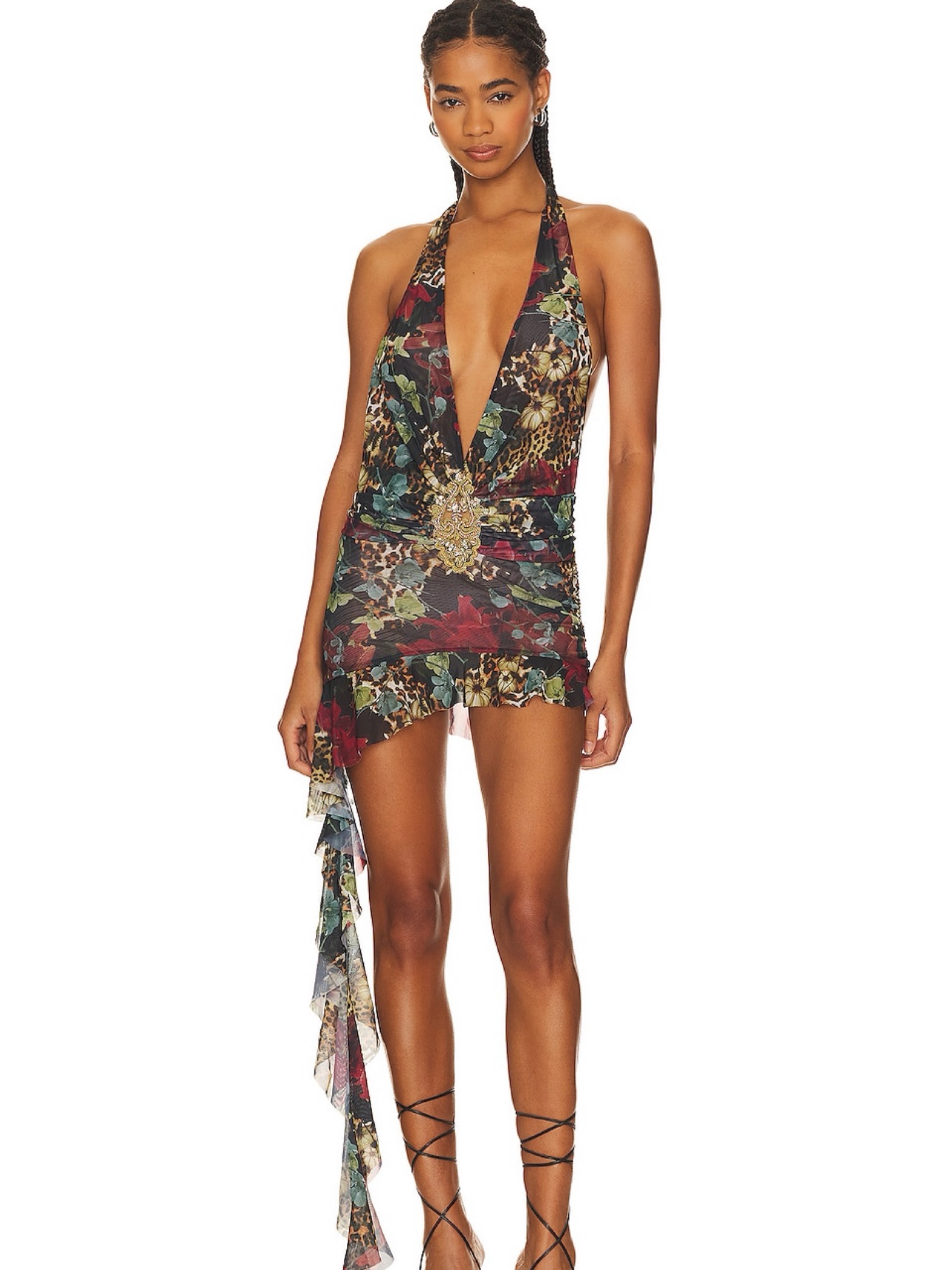 Jaded London - Cindy plunge mini dress