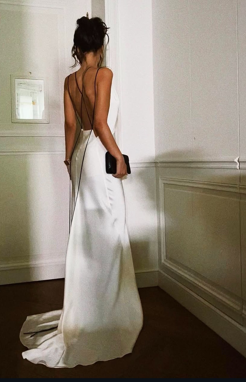 off the shoulder ivory dress Pleated Off-the-shoulder Ivory Wedding Dress with Chiffon Skirt –  loveangeldress main image 0