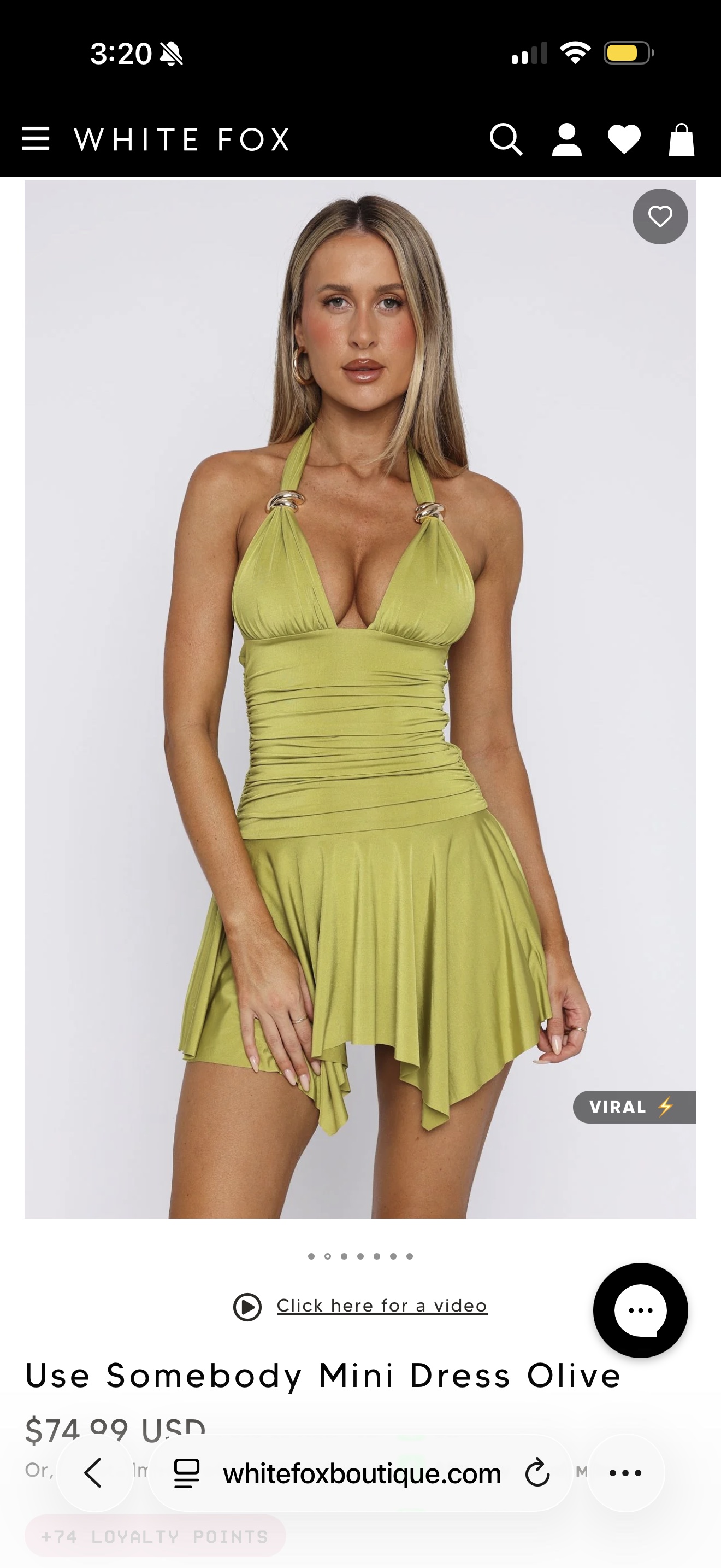 White Fox Use Somebody Mini Dress Olive by White Fox Boutique - Pickle White Fox Use Somebody Mini Dress Olive by White Fox Boutique - Pickle
