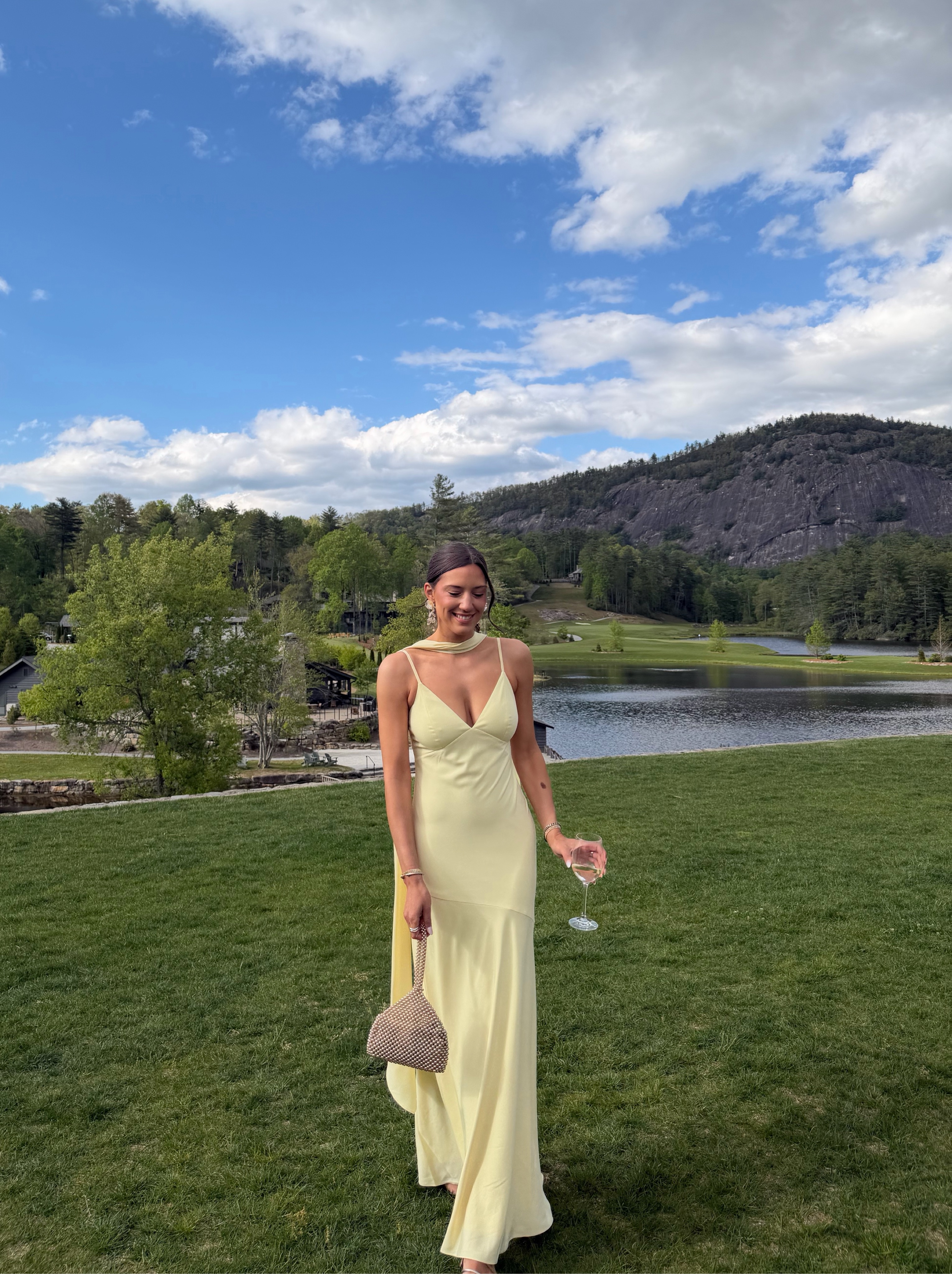 club l yellow dress Avery | Lemon Bandeau Maxi Dress With Embellished Scarf