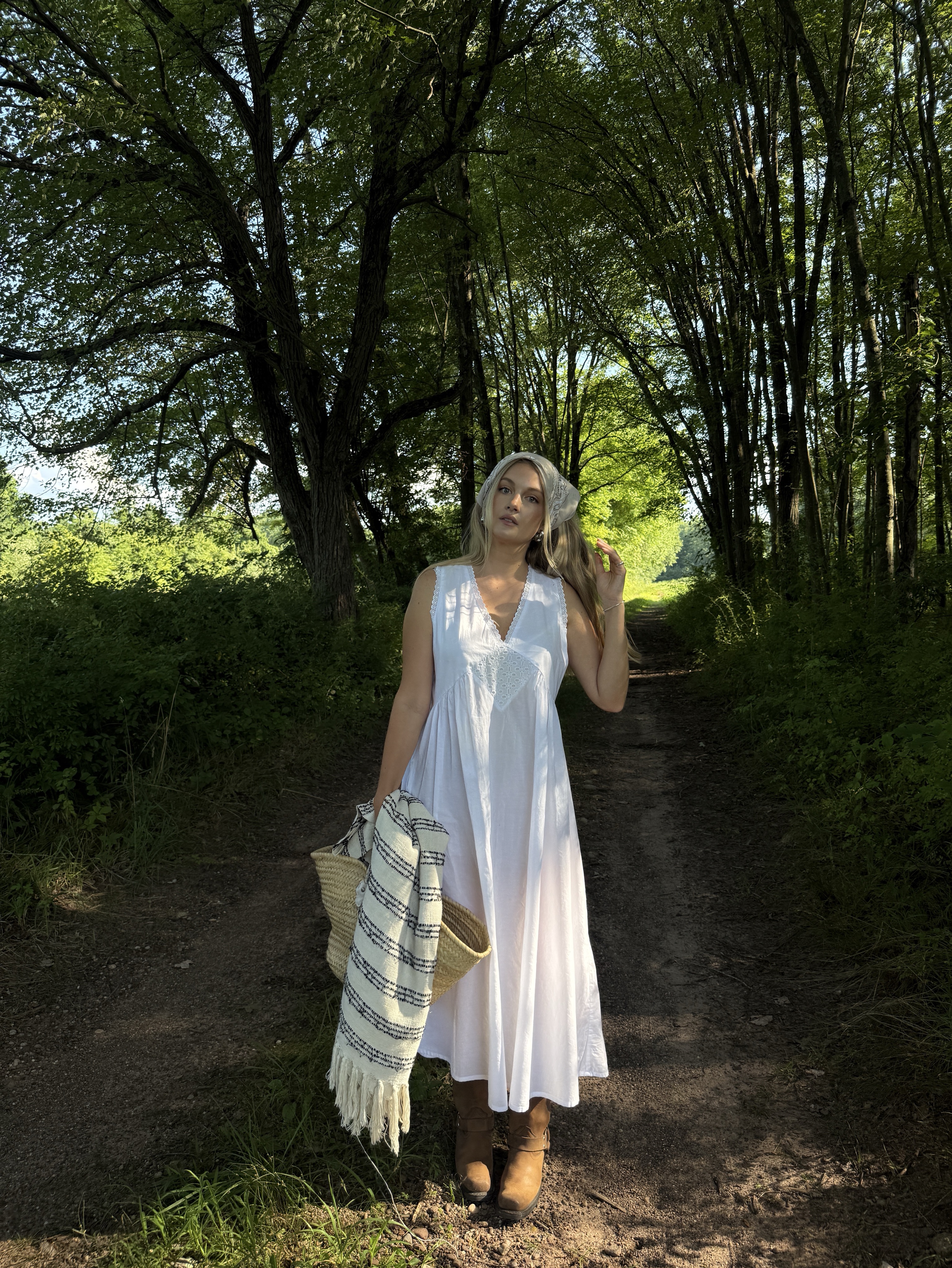 Laneway The Label Vintage Cotton Gown in Ivory by Laneway The