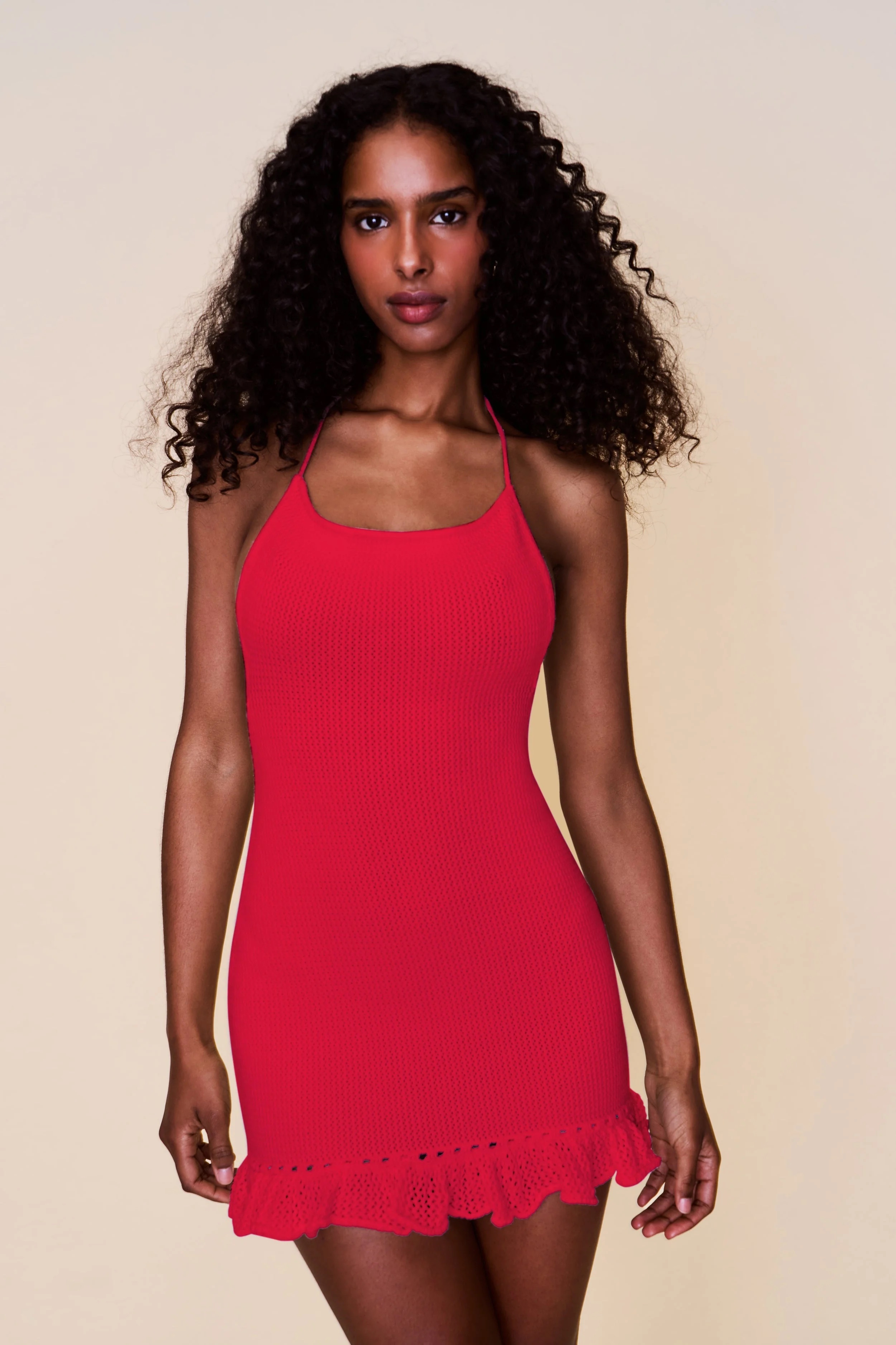 danielle guizio red dress Holiday'23  Guizio