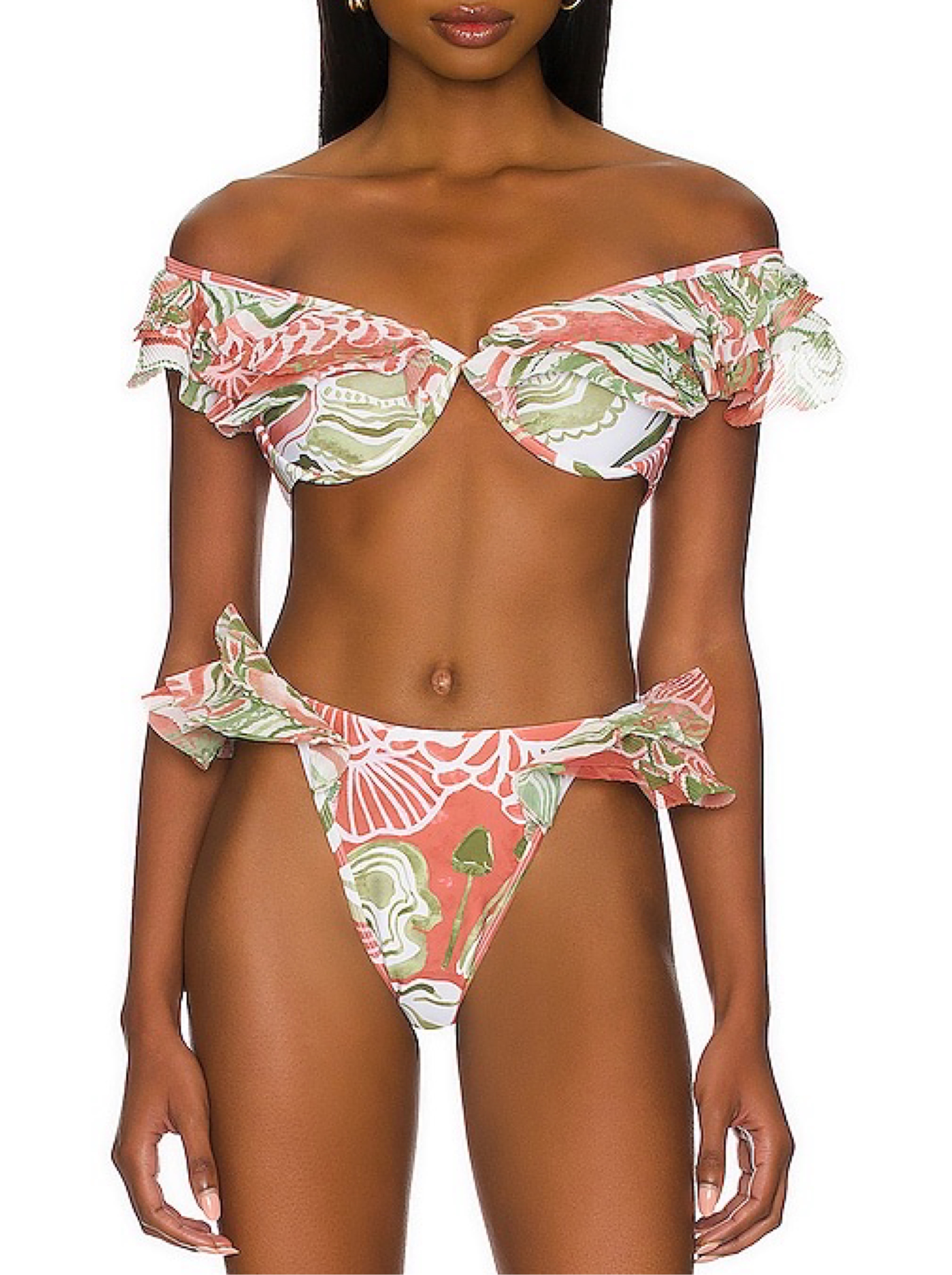 Resort Wear / Bikini / Swimsuit Andrea Iyamah Ruffle Multi-Way 2 Piece Bikini
