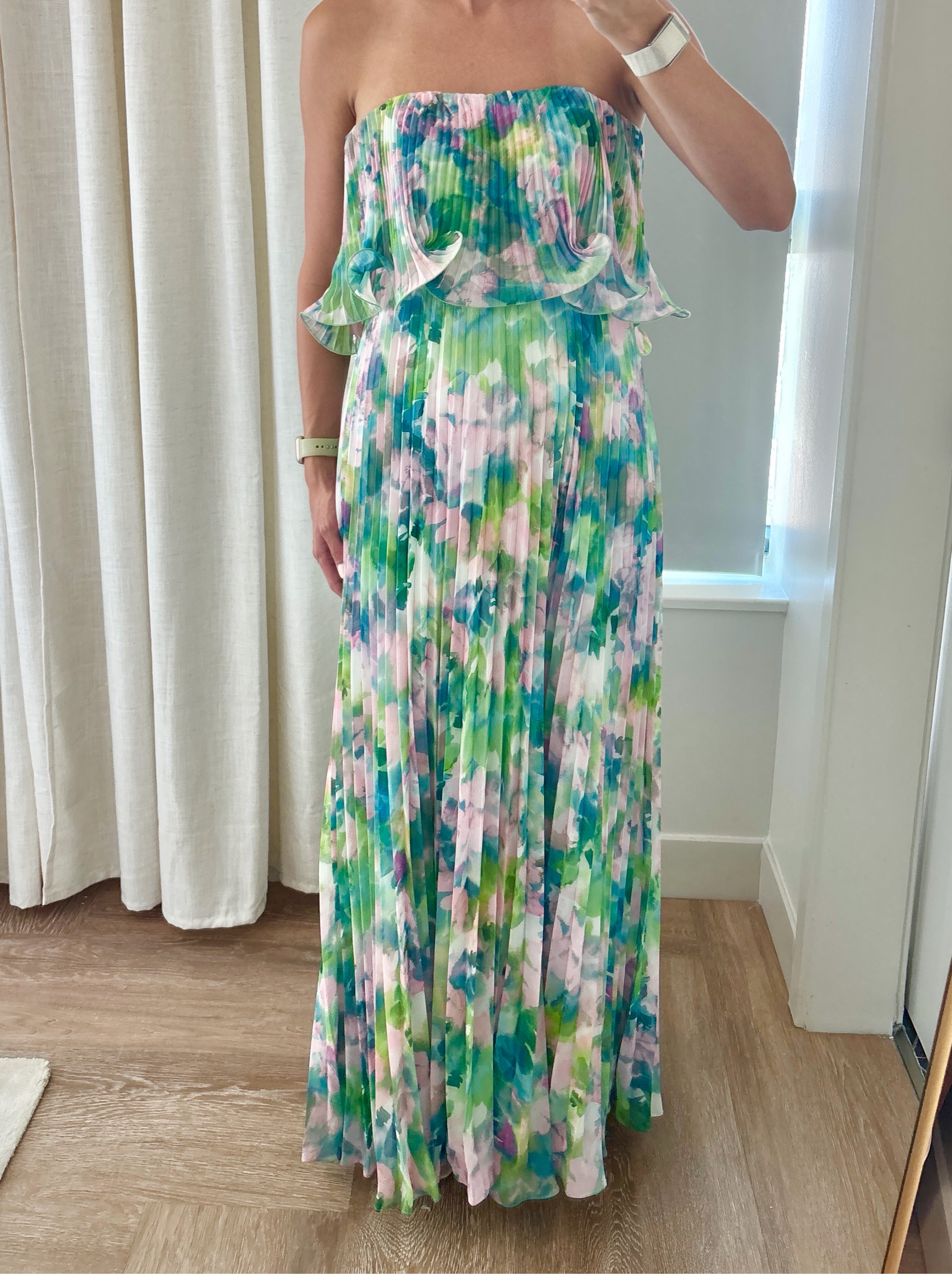 Wedding Guest Dress Multicolor Pleated Betsy & Adam Dress