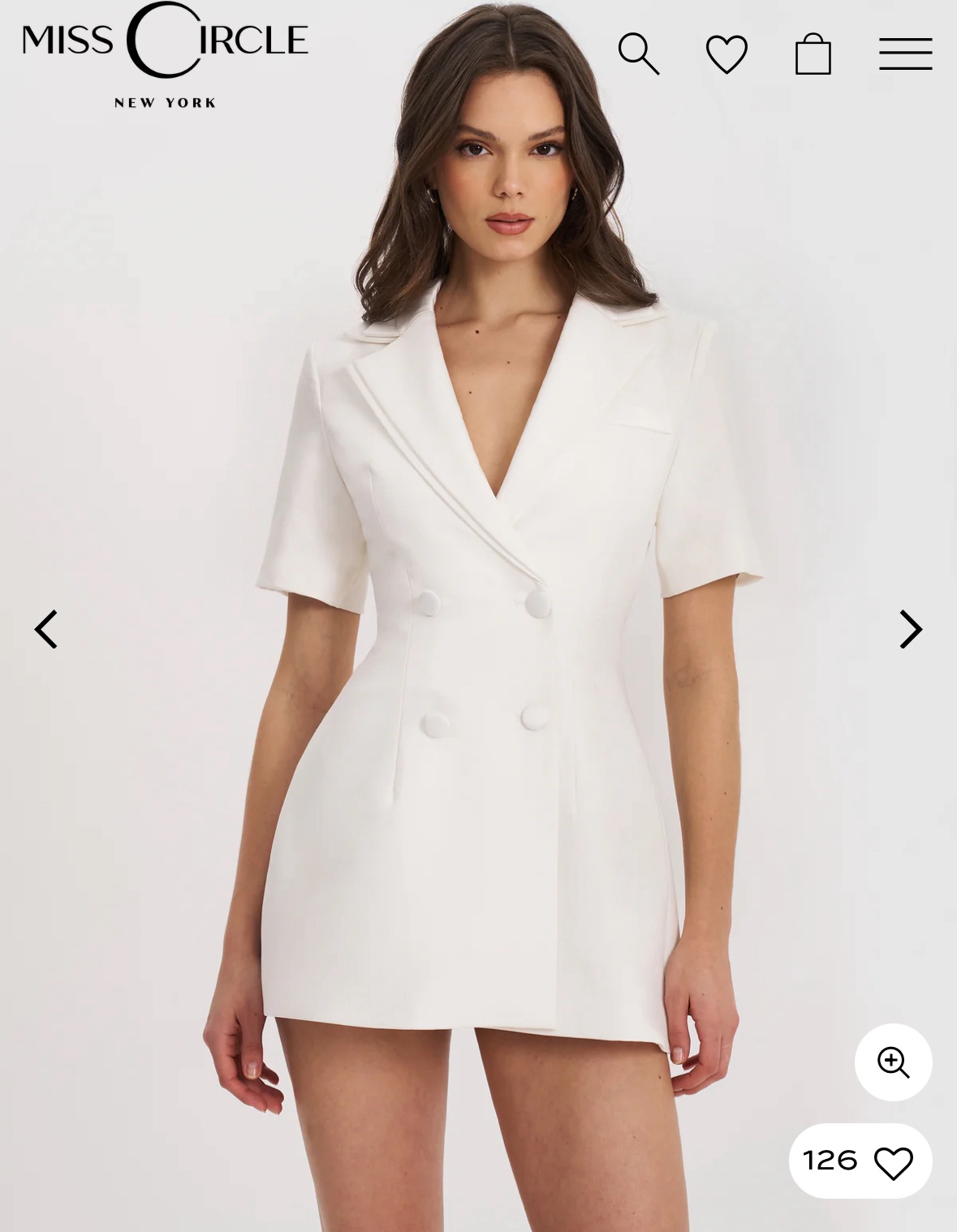 white short sleeve blazer dress Blazer White Dresses