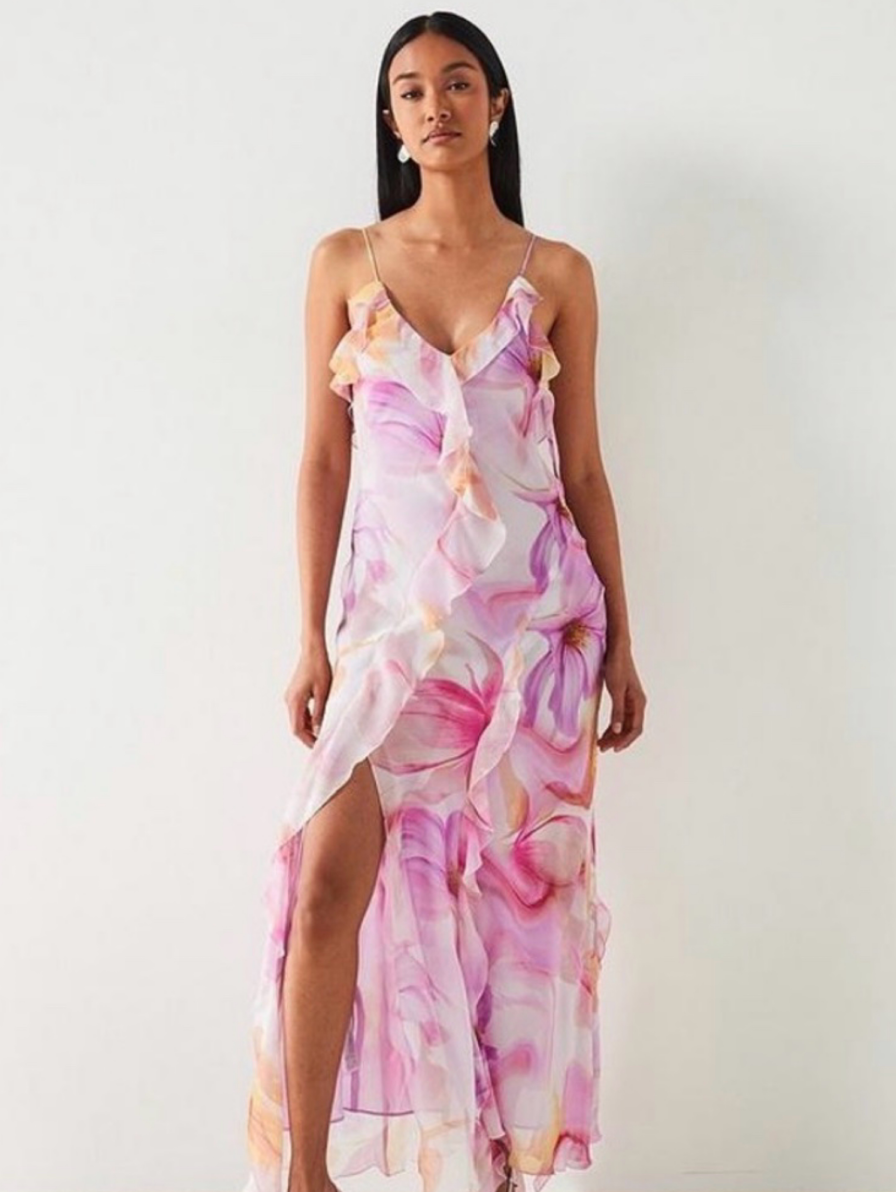 mango maxi dress floral Long floral-print dress - Women