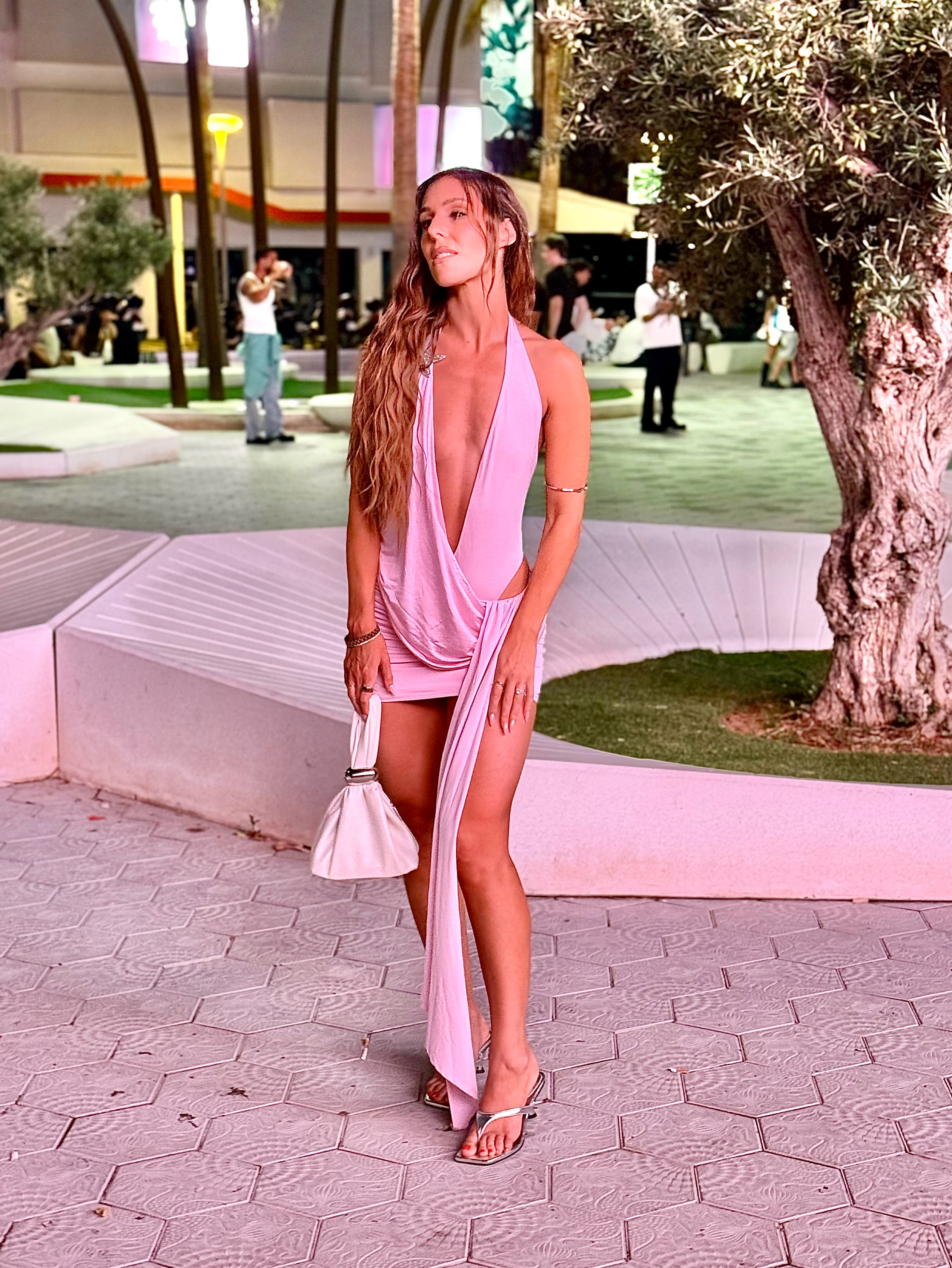 Lovers and Friends Naia Mini Dress in Baby Pink