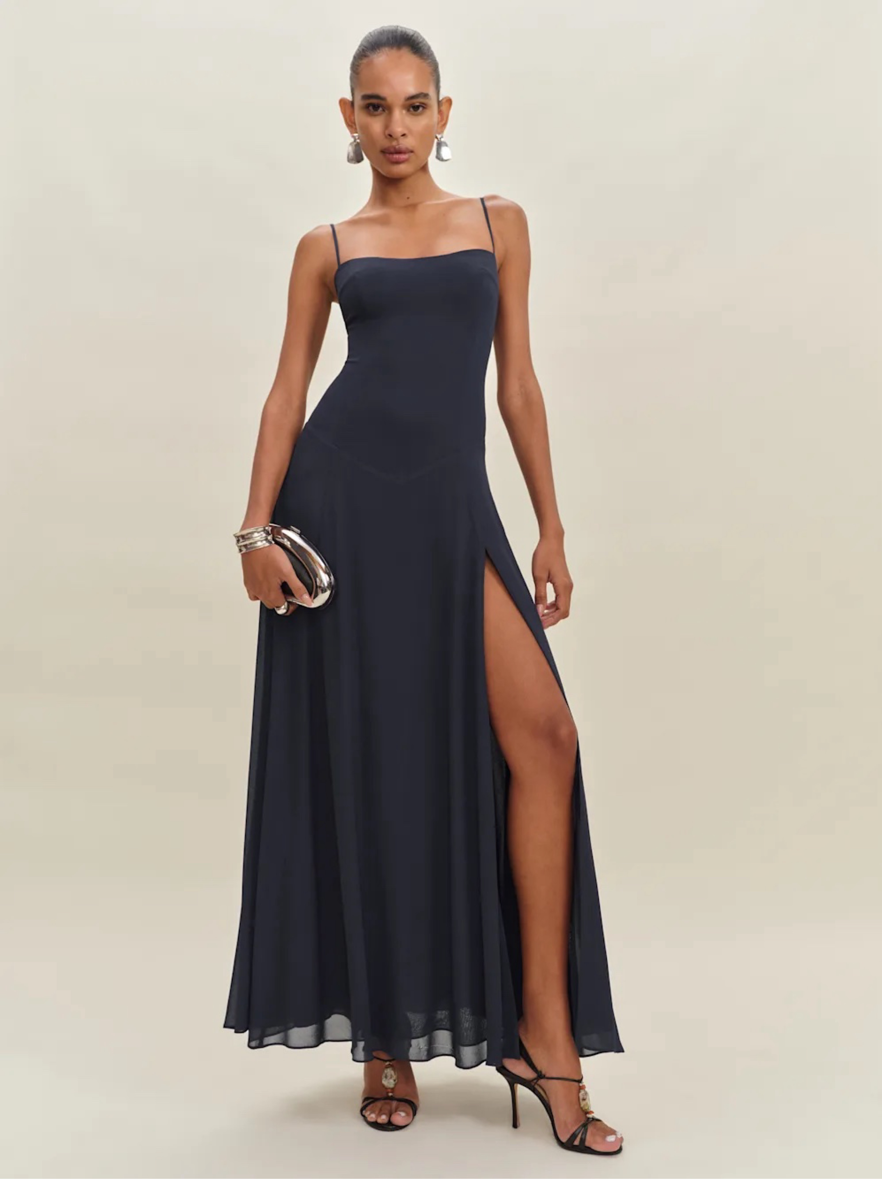Reformation Bea Maxi Dress Navy