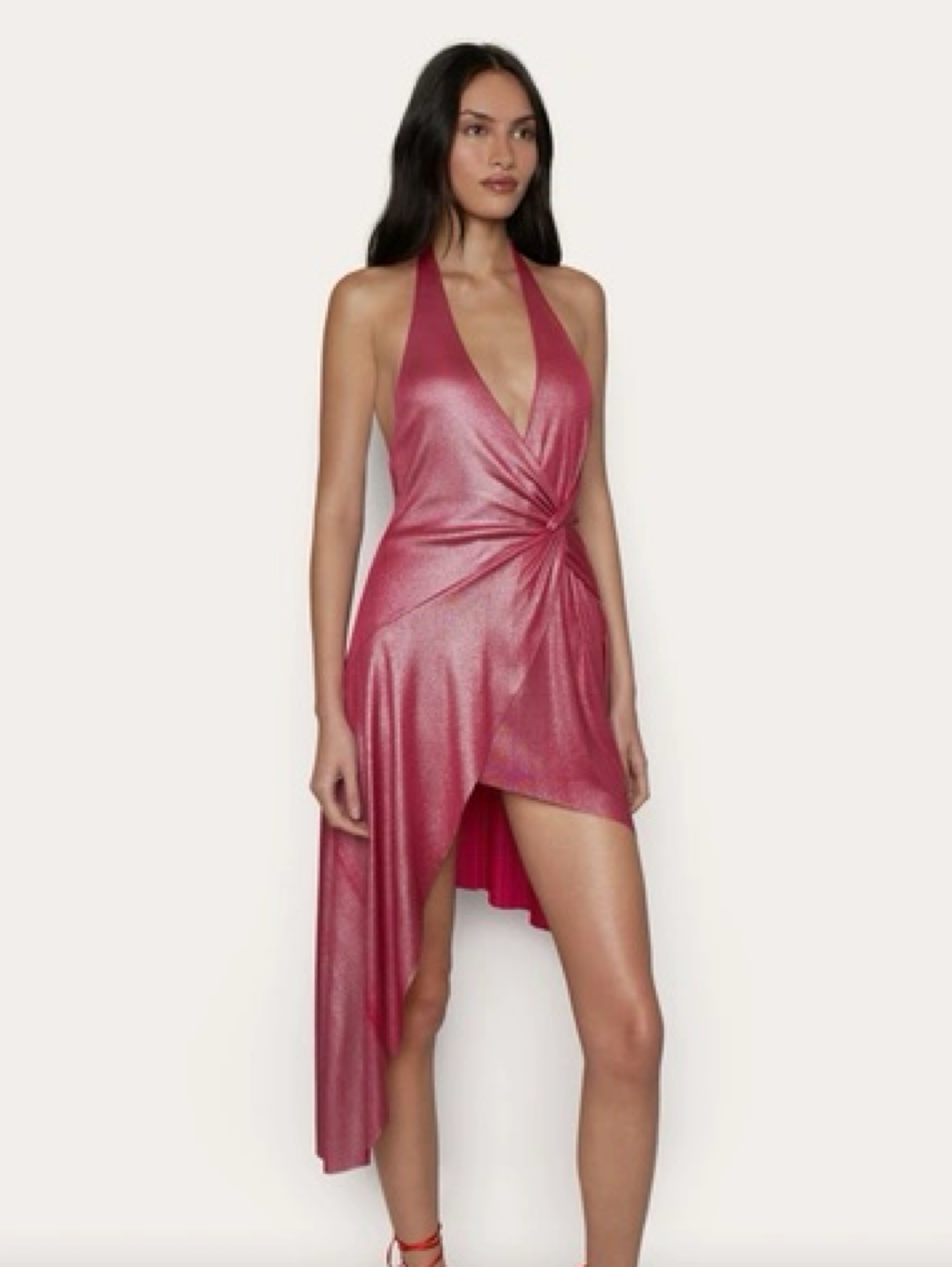 Guizio Besora Wrap Dress - Fatale Pink