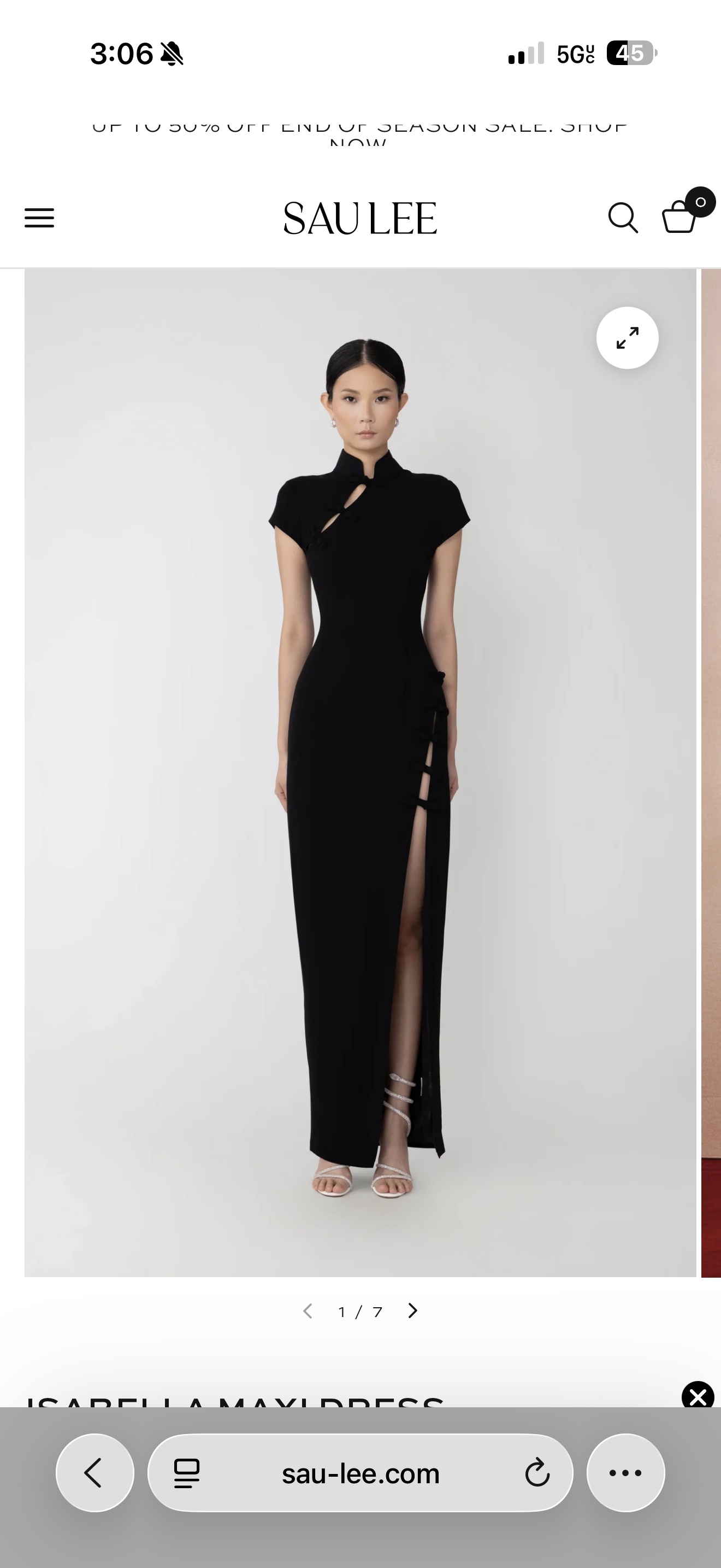 sau lee black dress SAU LEE Isabella Maxi Dress, Black
