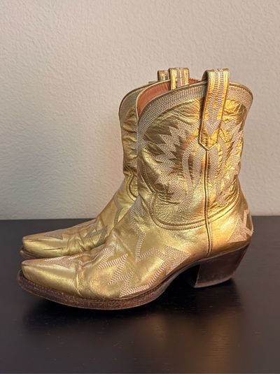 Miron Crosby Gold Maggie Metallic Boots by Miron Crosby | Pickle