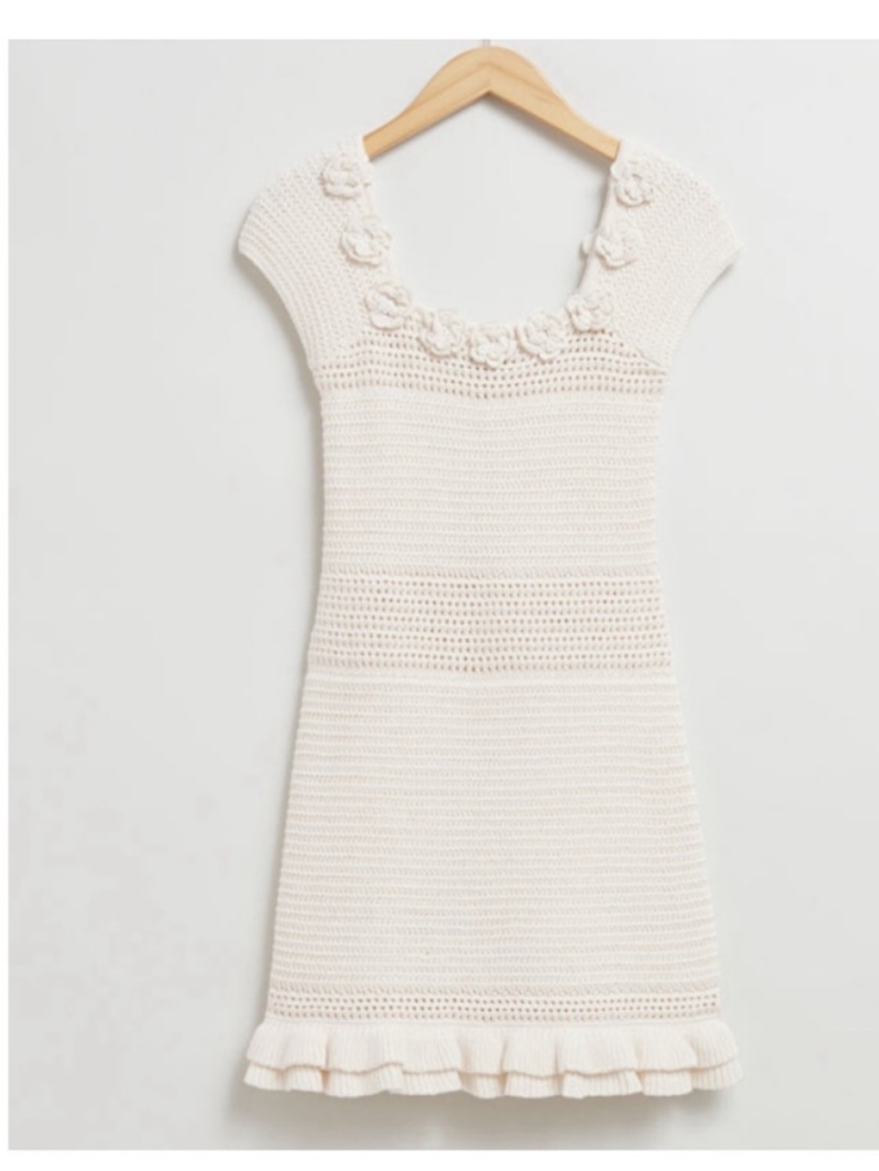 and other stories cream knit dress &other crochet mini by & Stories 2602FL5622397