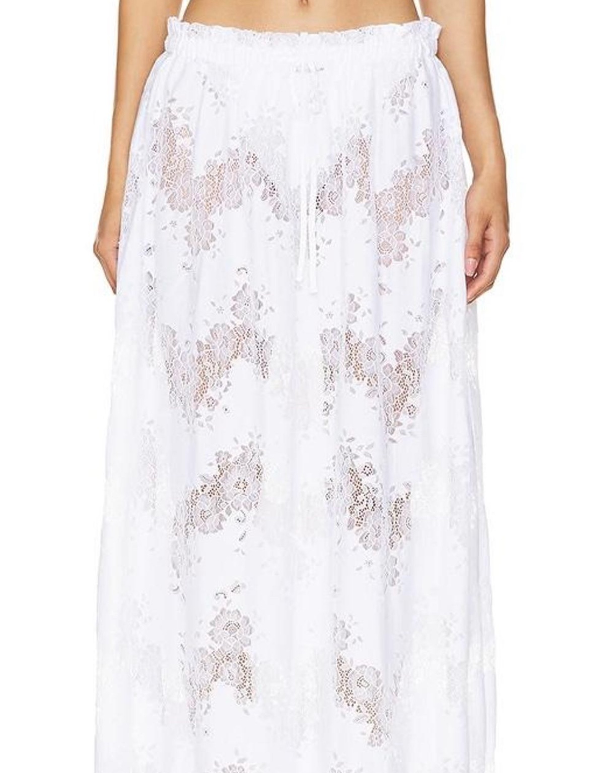Tularosa white lace maxi skirt size small
