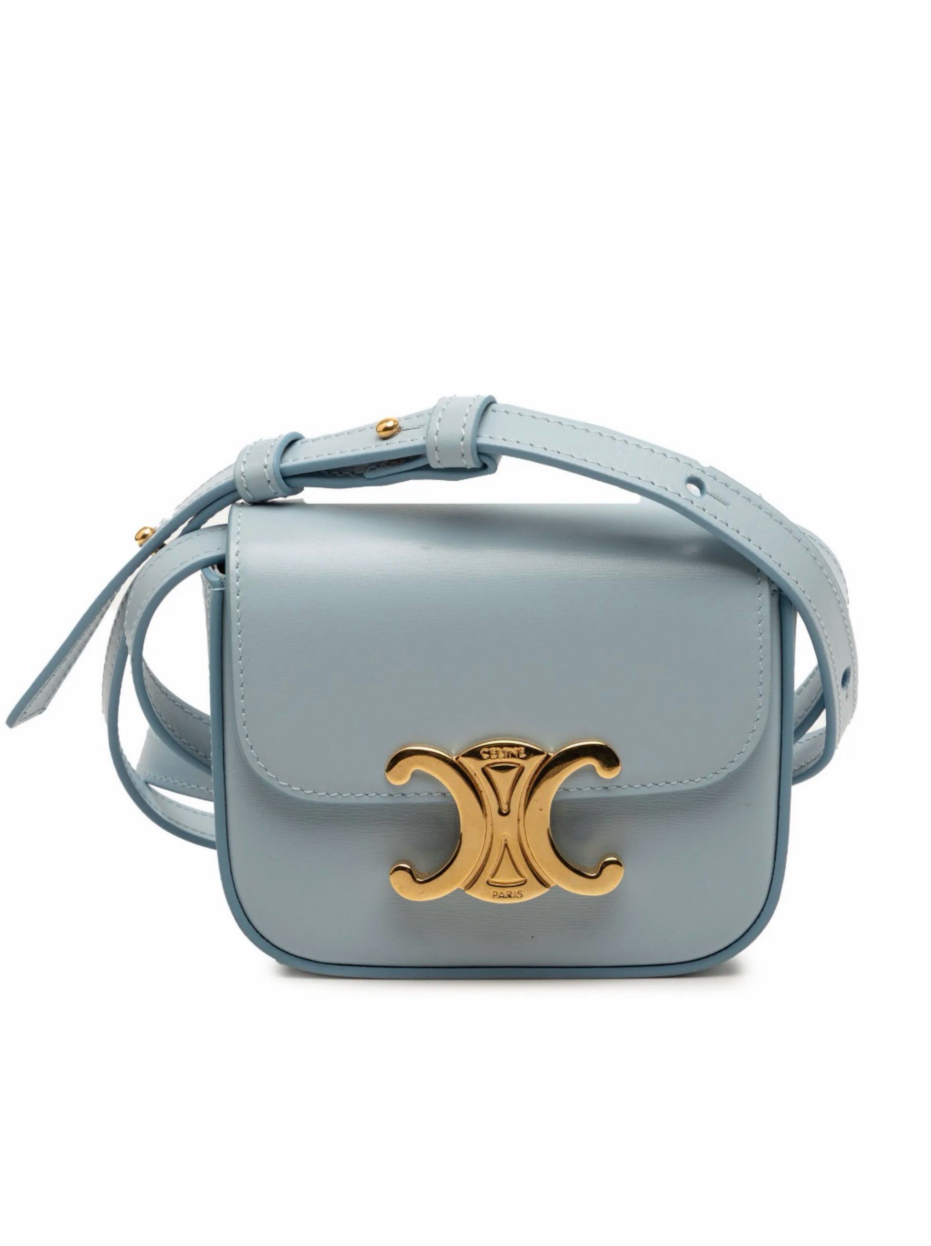 CELINE ライトブルー レザー ハンドバッグ Celine Light Blue Leather Crossbody Bag by Celine - Pickle