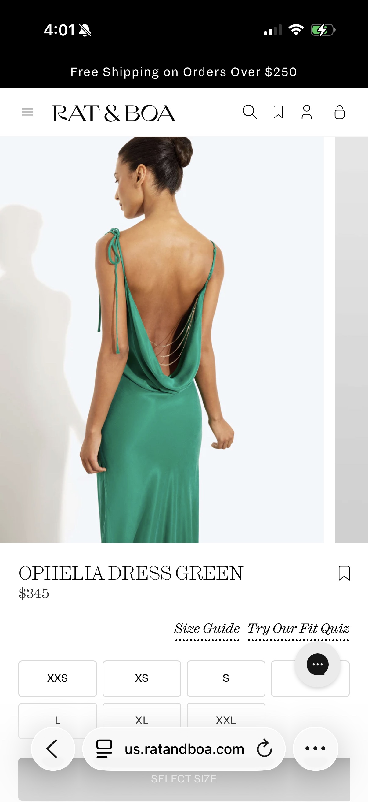 Rat and Boa emerald green maxi dress with chain detail in back by Rat and  boa - Pickle