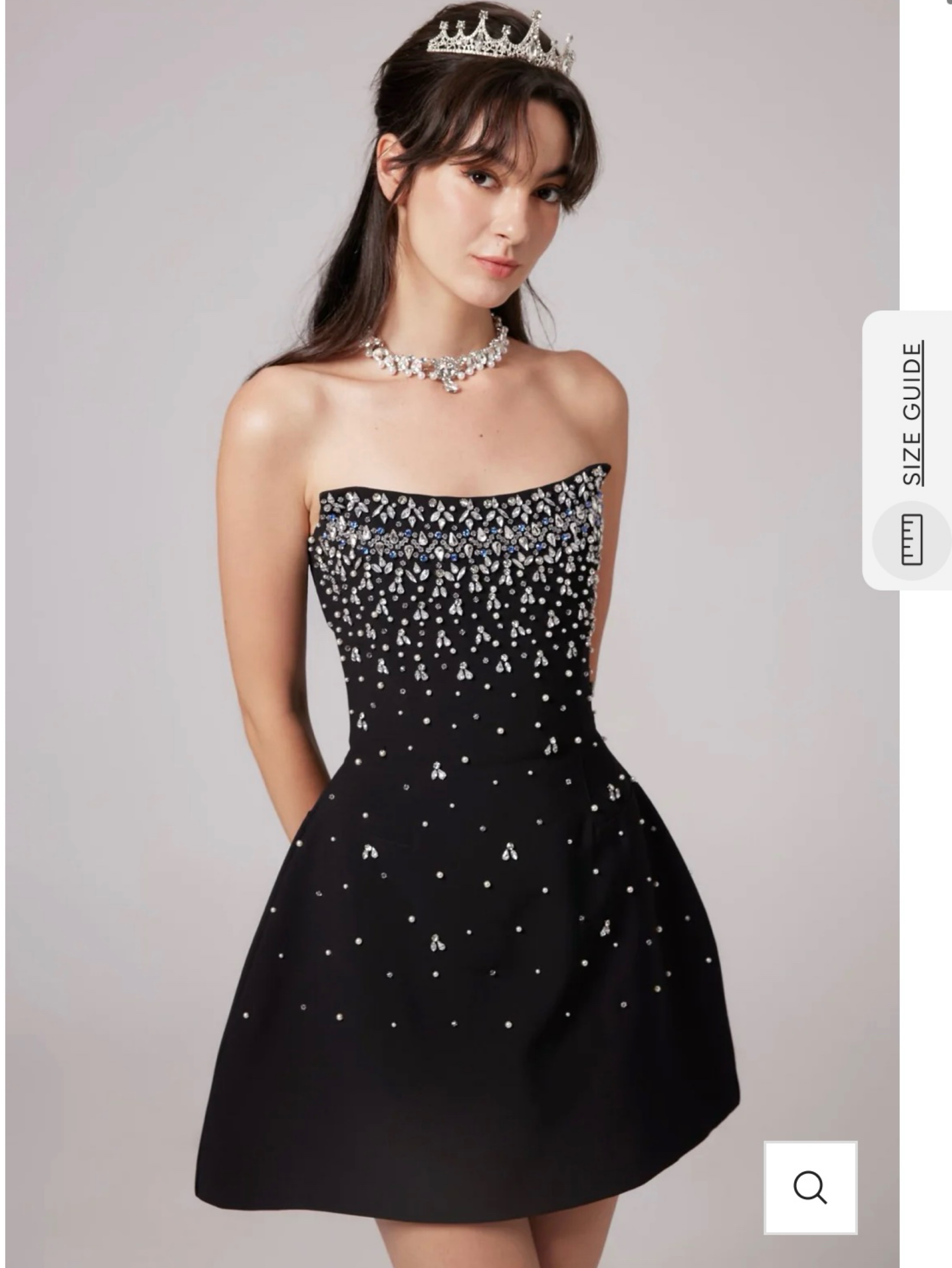Miss Rosier Black Embellished Mini Dress by Miss Rosier - Pickle