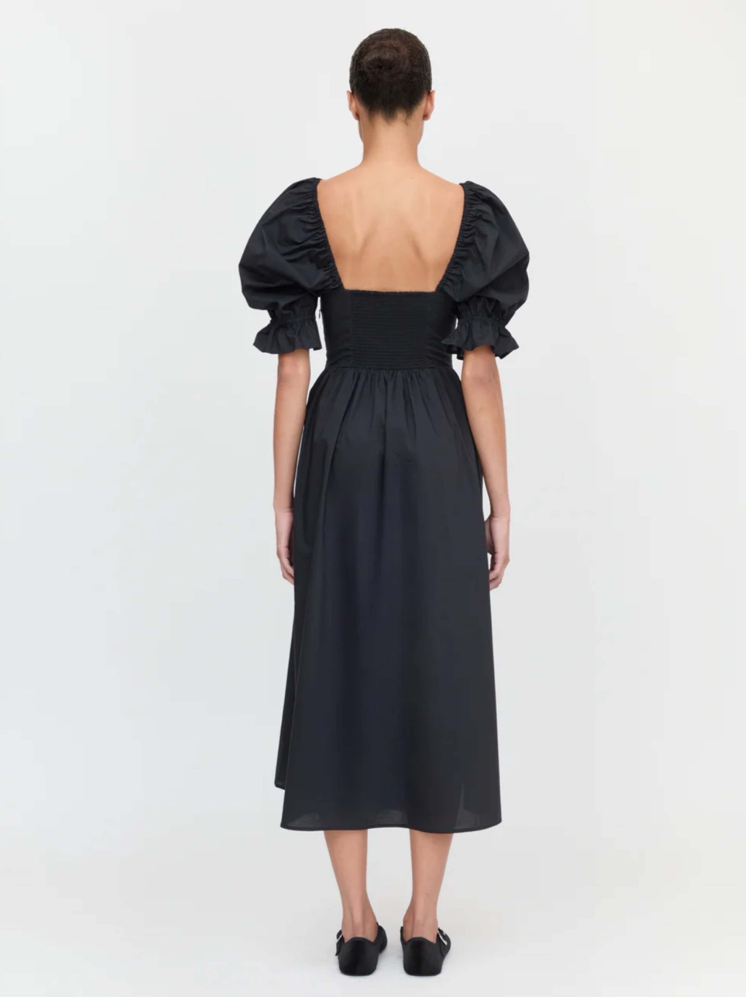 hill house midi dress The Scarlett Nap Dress | Hydrangea Blue Textured Clip Dot / XXS | 100% Cotton