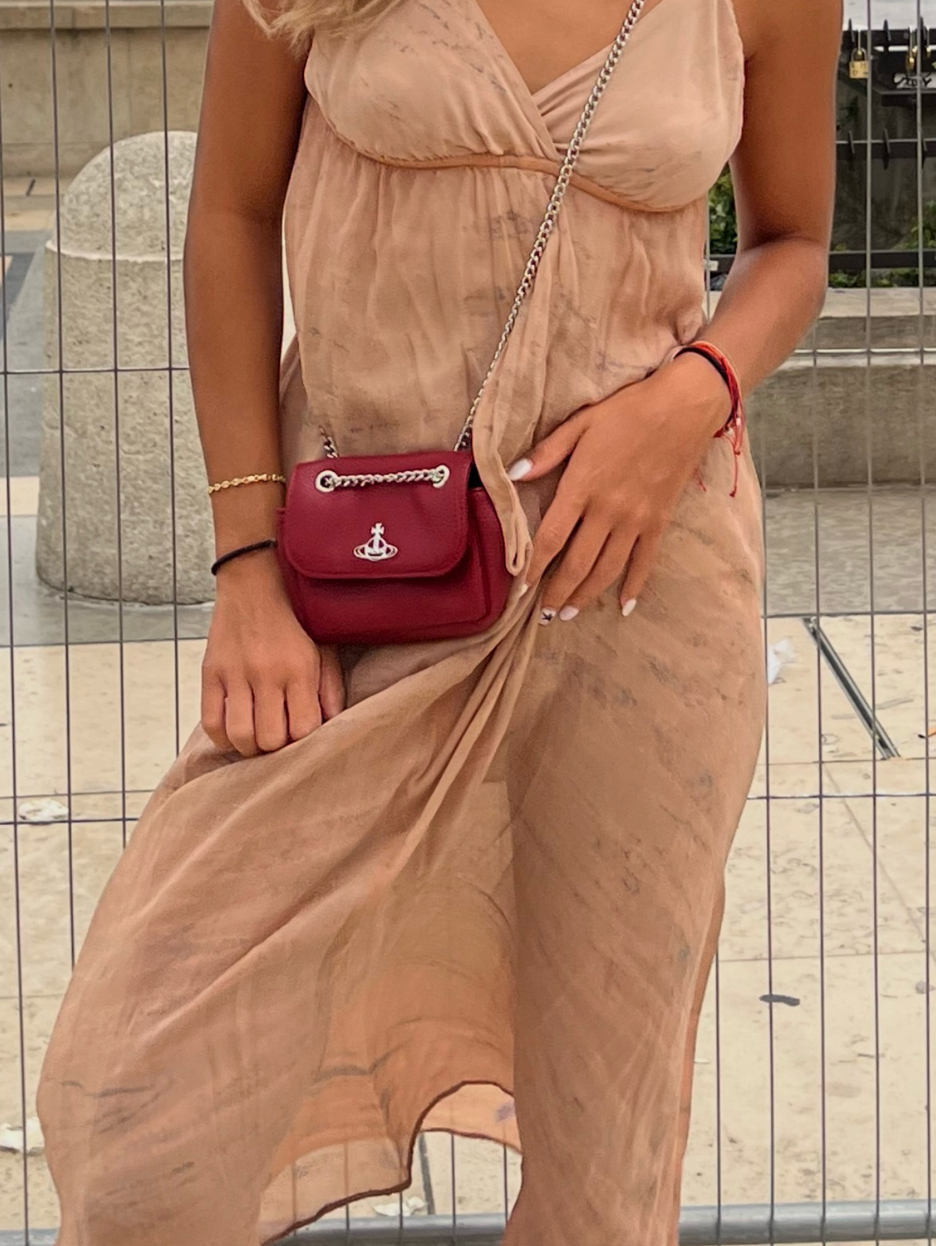 VIVIENNE WESTWOOD ヴィヴィアン VW2361 Vivvivienne Westwood Burgundy Leather Crossbody Bag by Vivienne