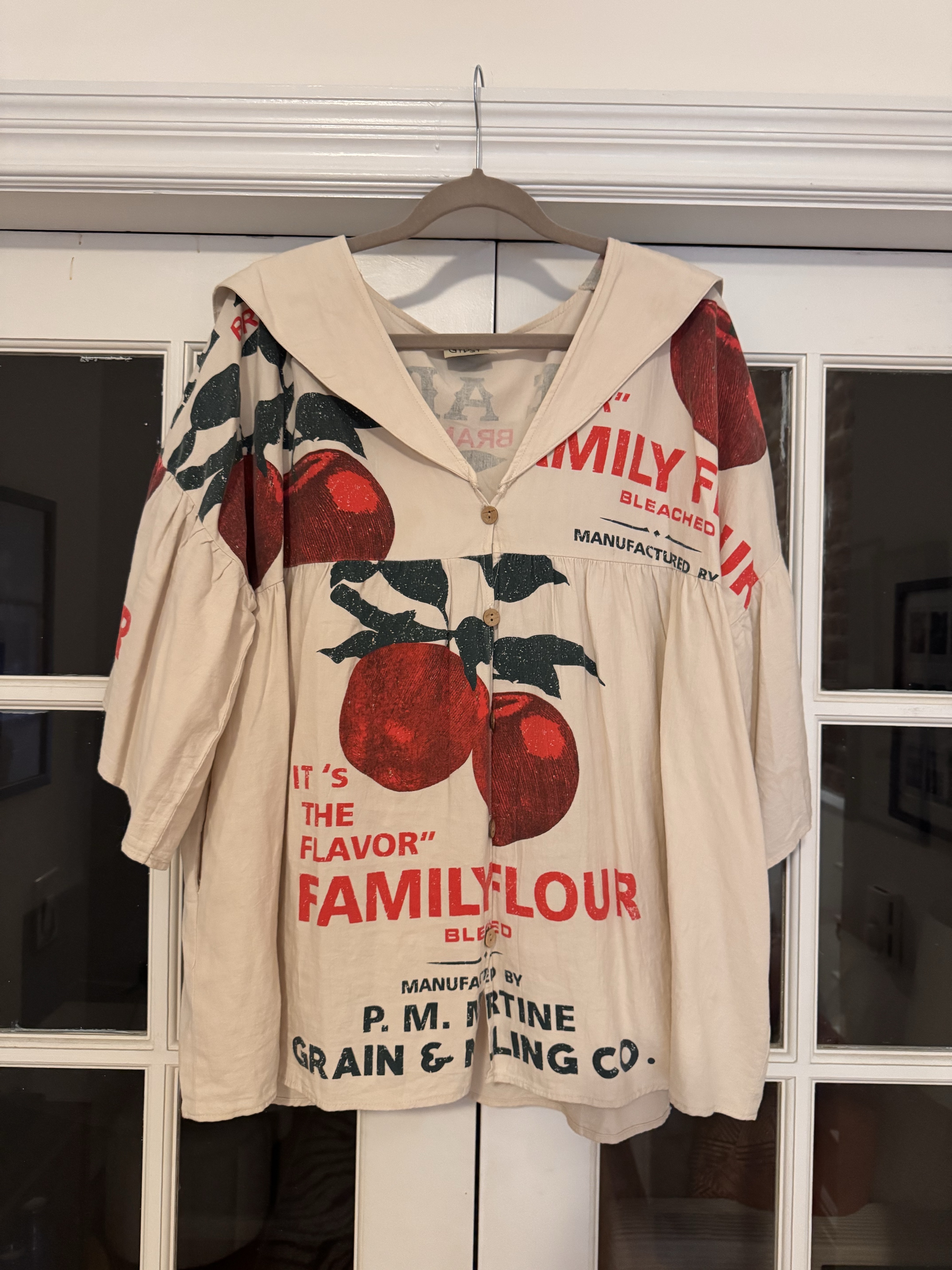 Handmade Babydoll Shirt Apple Picking