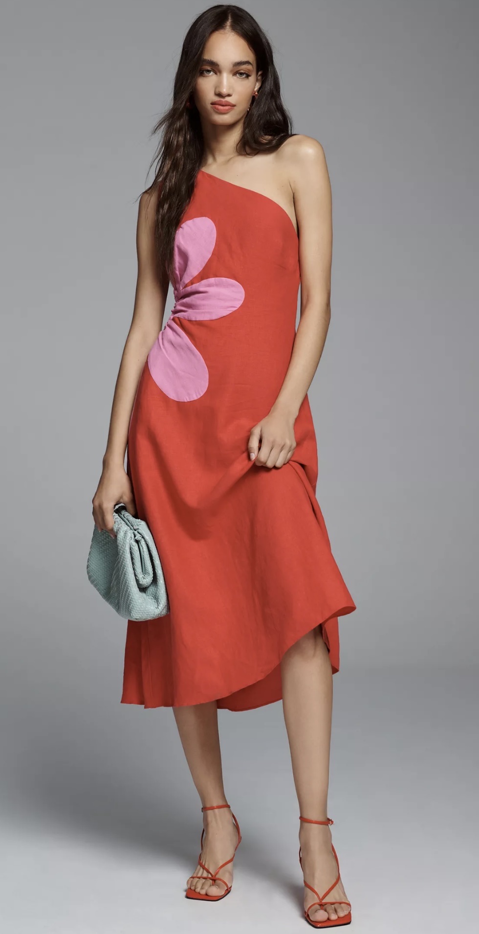 FARM RIO One Shoulder Midi Dress