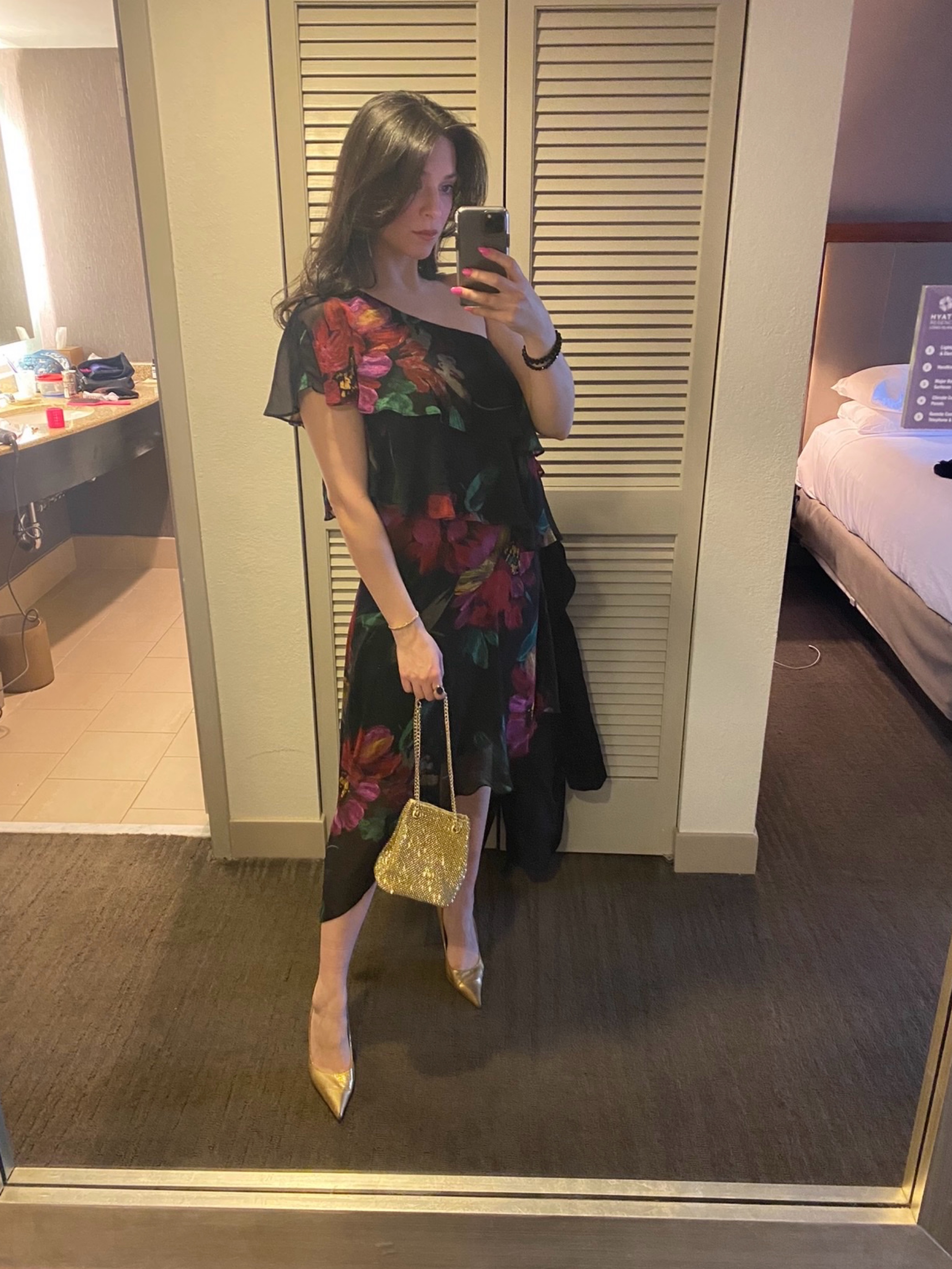 Trina Turk Asymmetrical Silk Dress