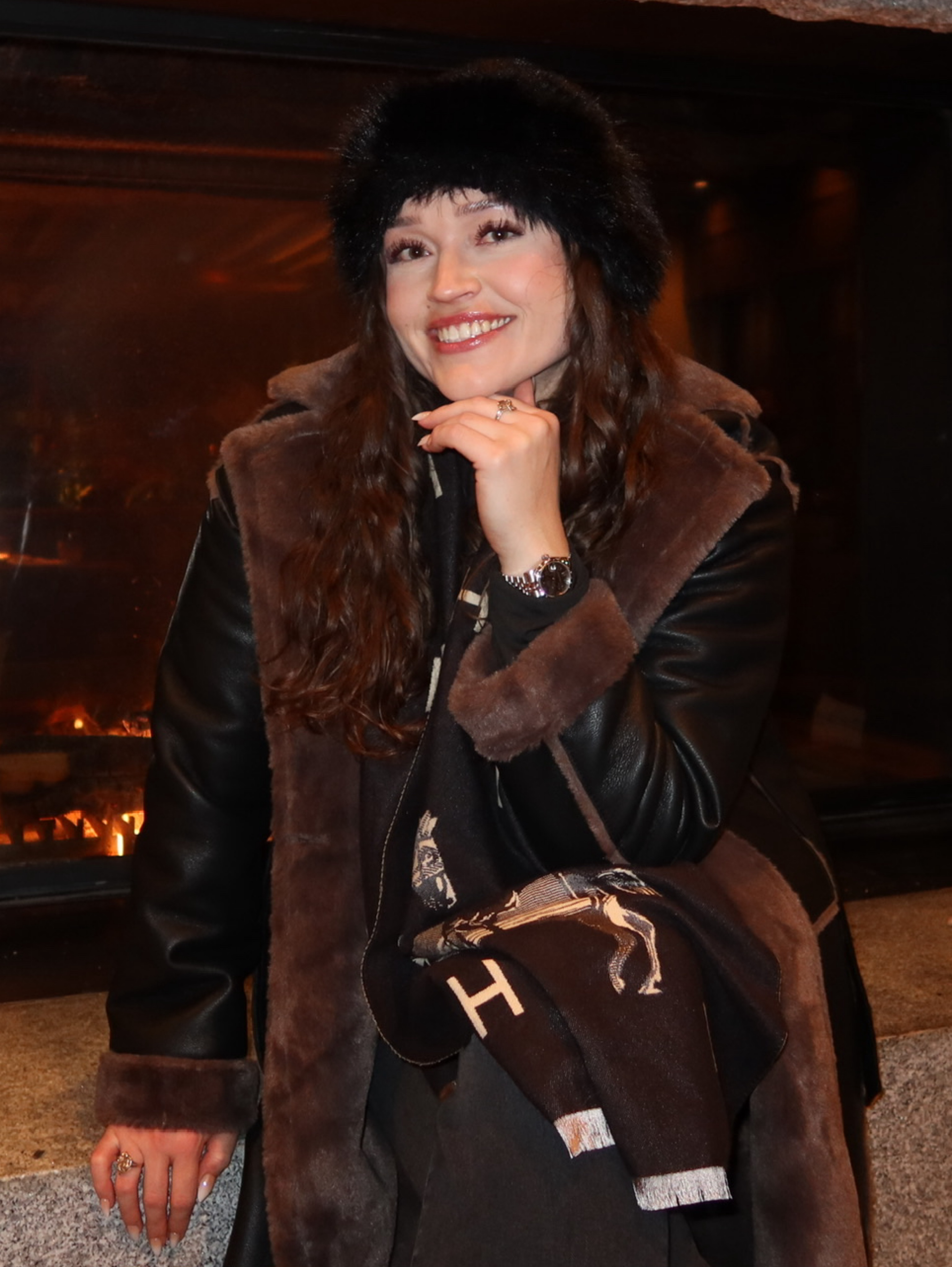 アイレネ　irene Fur hoded leather jacket レザー Fur Leather Jacket by ZIAI - Pickle
