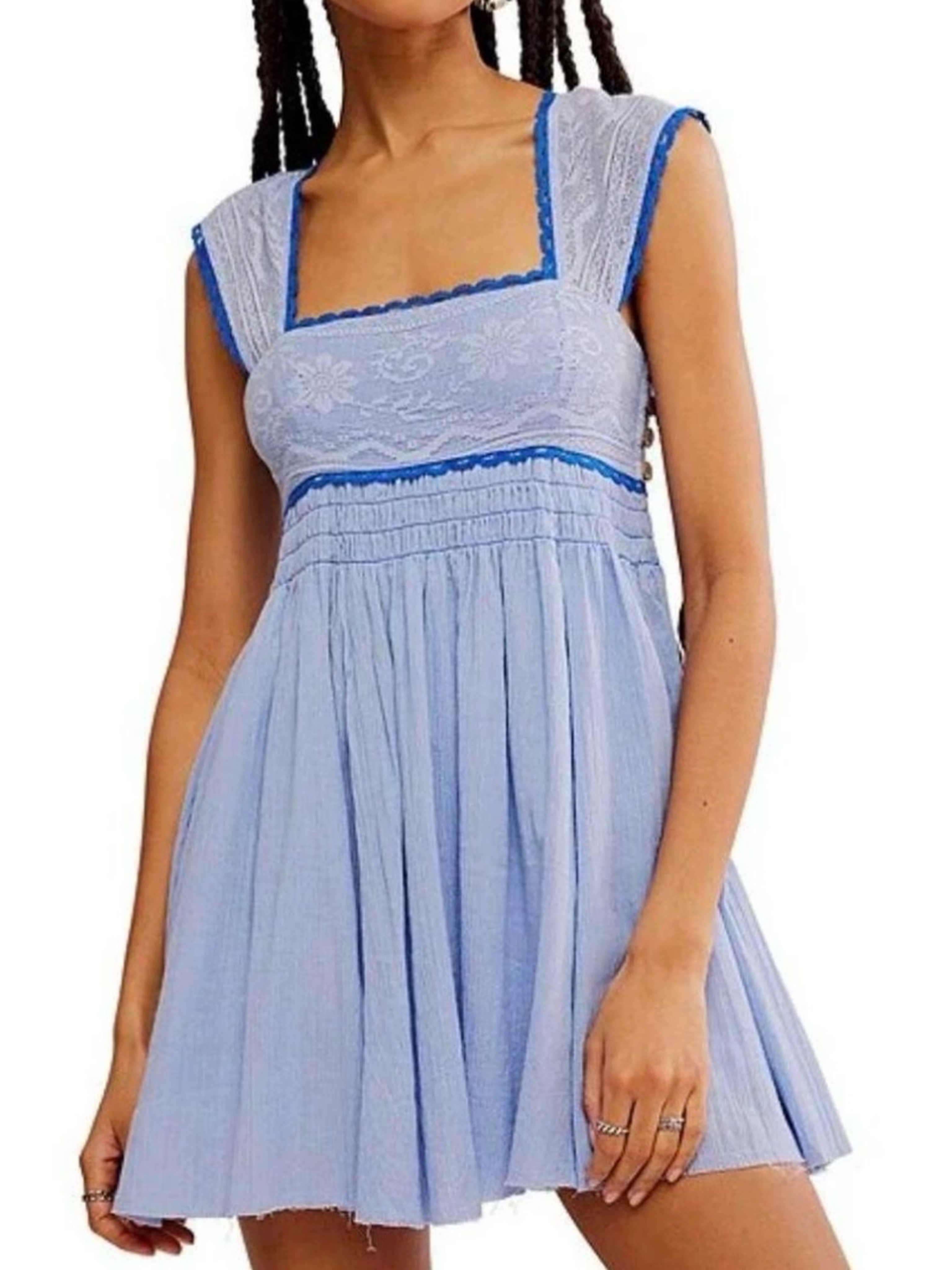 blue lace free people dress NEW FREE PEOPLE Sz S SOUTHWEST LACE MAXI DRESS IN BLUE